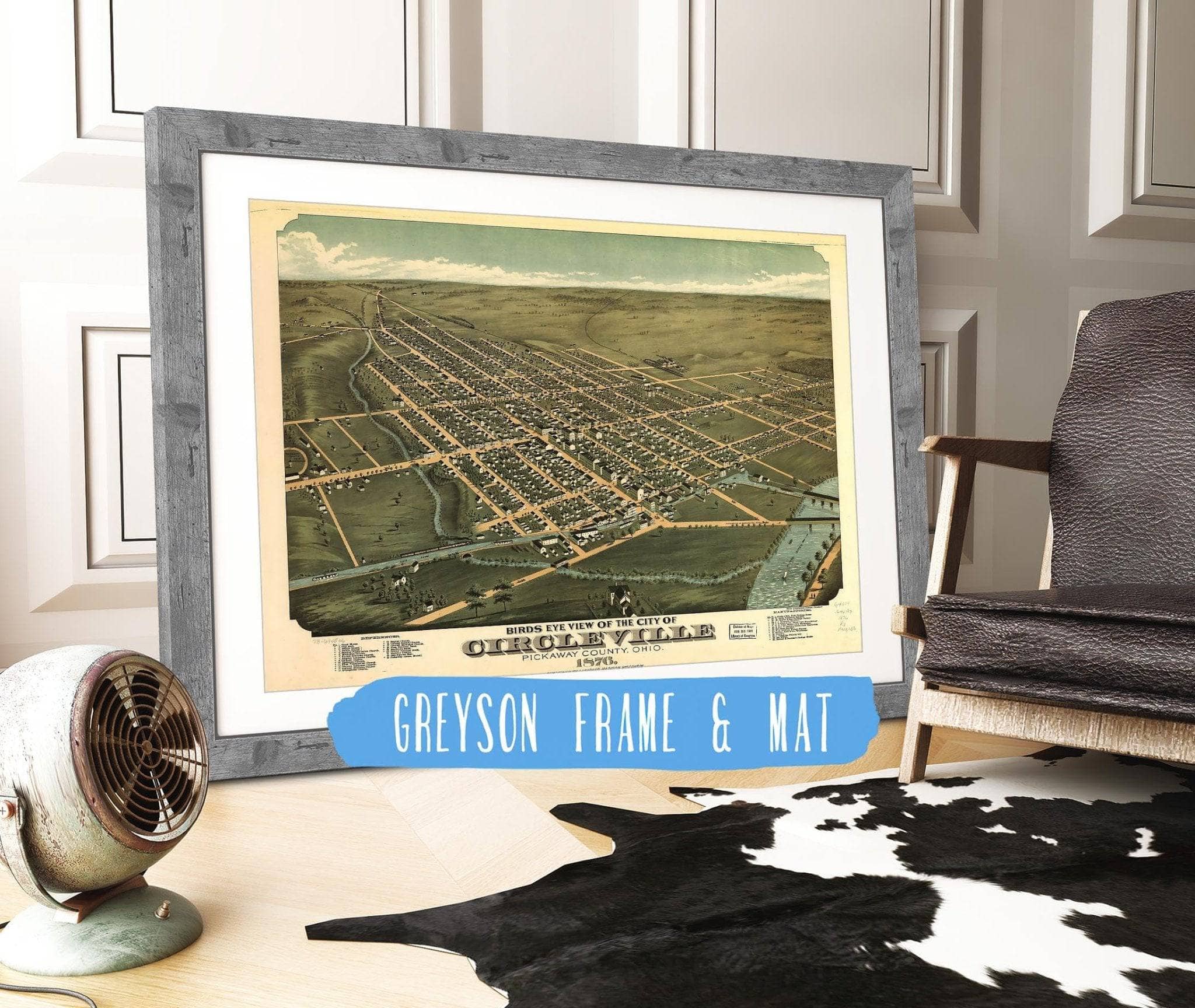 Birds Eye View Of The City Of Circleville Pickaway County Ohio 1876 State of Ohio - Image 7