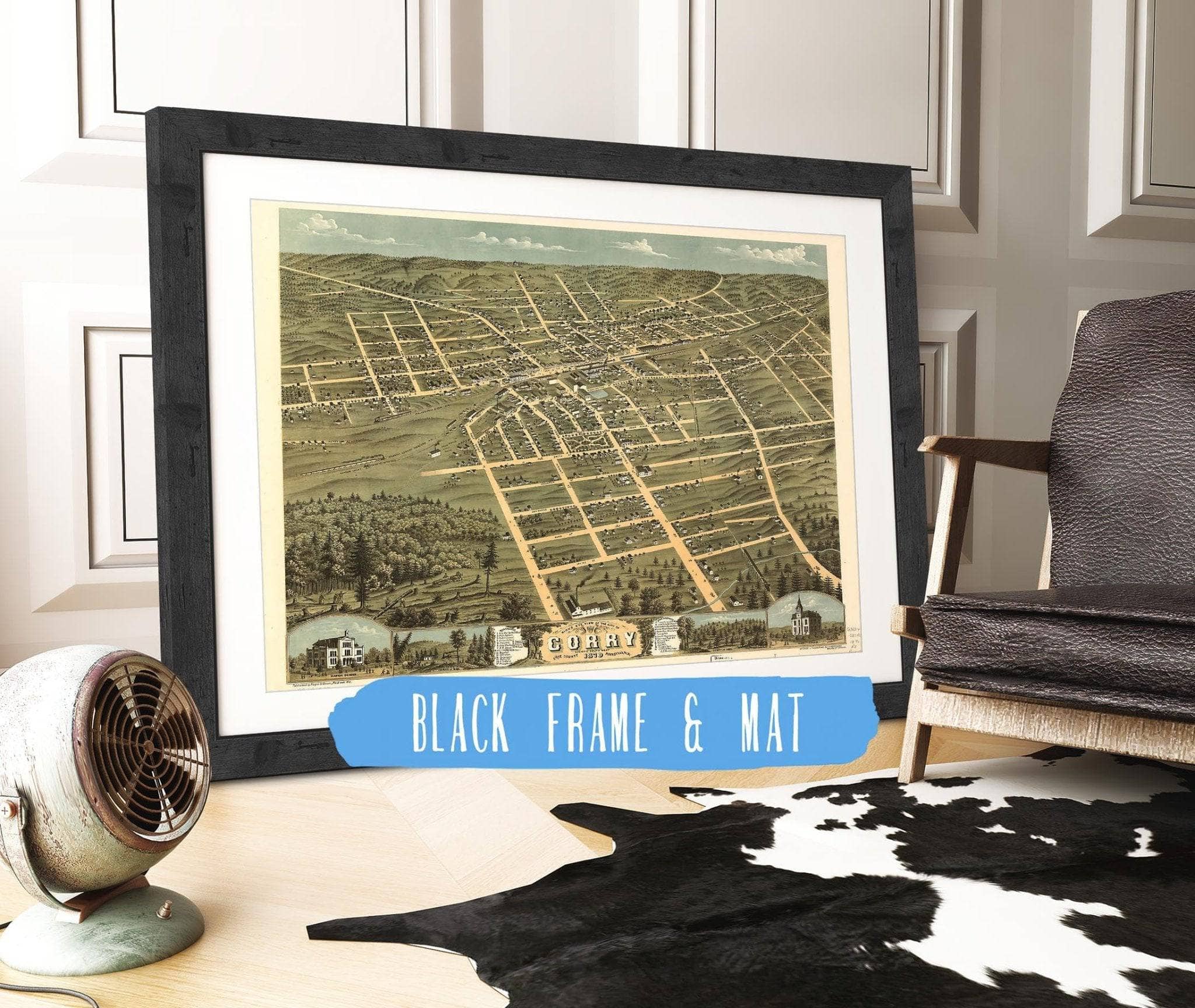 Birds Eye View Of The City Of Corry Erie County Pennsylvania 1870 State of Pennsylvania - Image 3