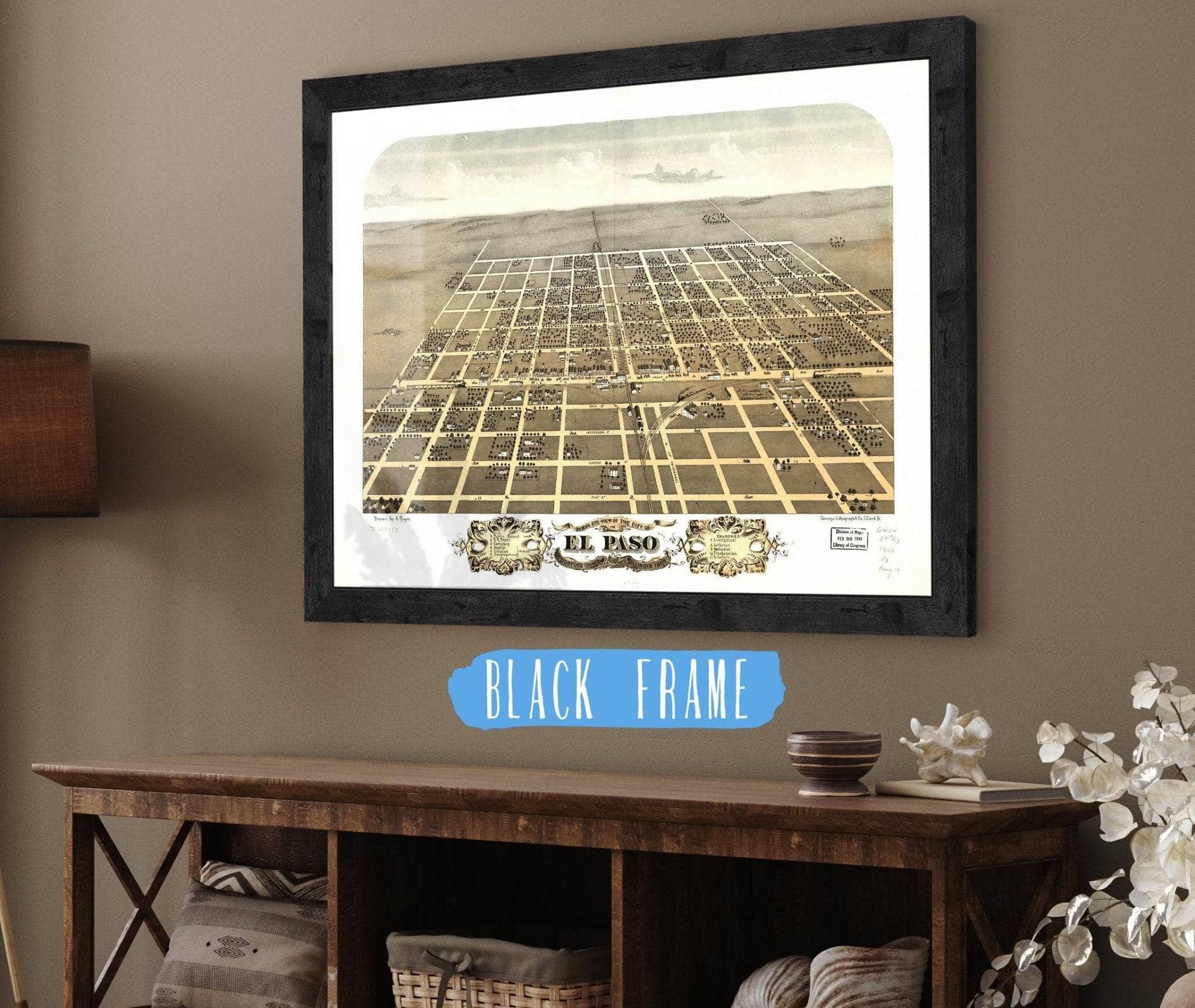 Birds Eye View Of The City Of El Paso Woodford County Illinois 1869 State of Illinois - Image 2
