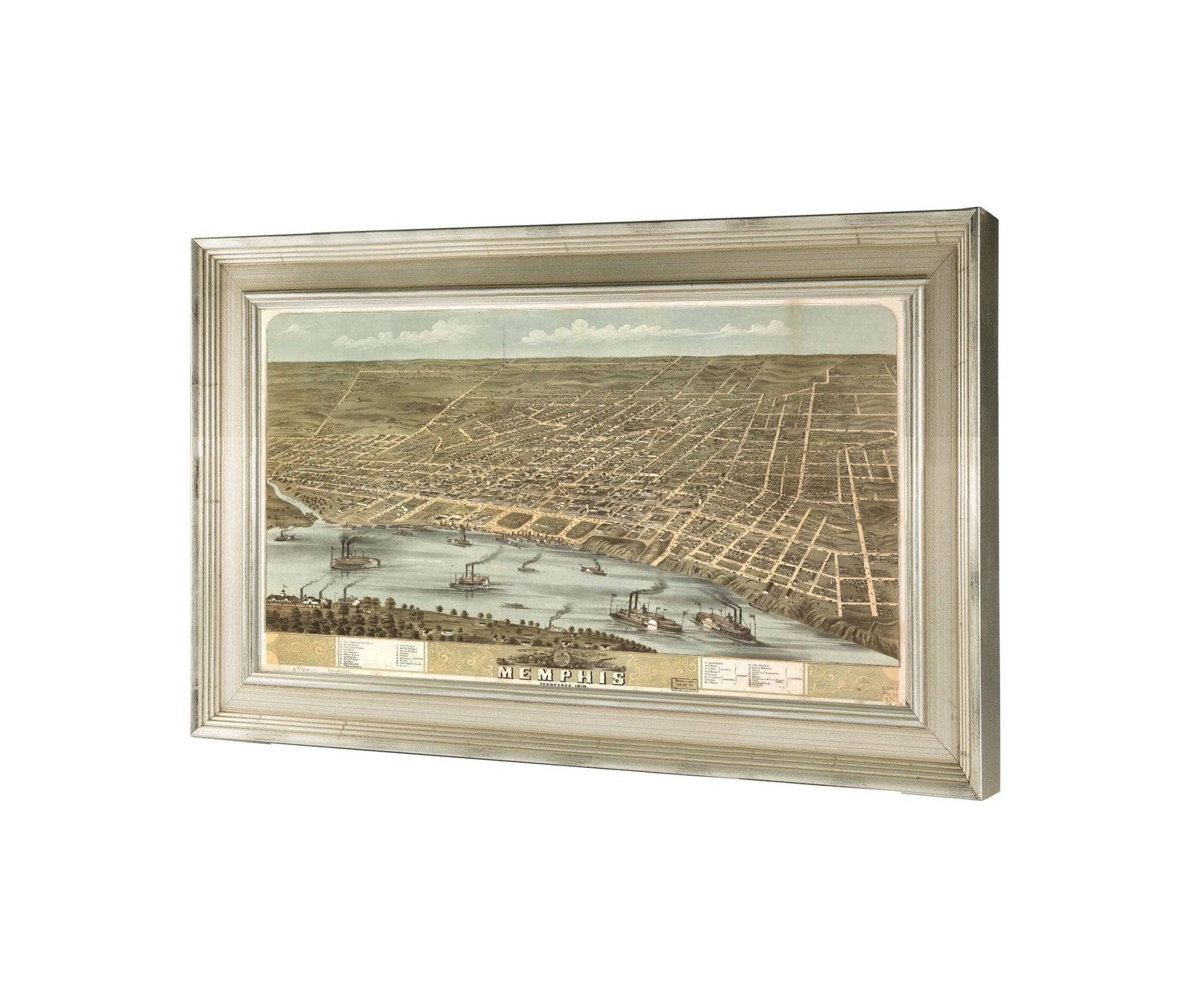 Birds Eye View Of The City Of Memphis Tennessee 1870 State Of Tennessee - Image 3
