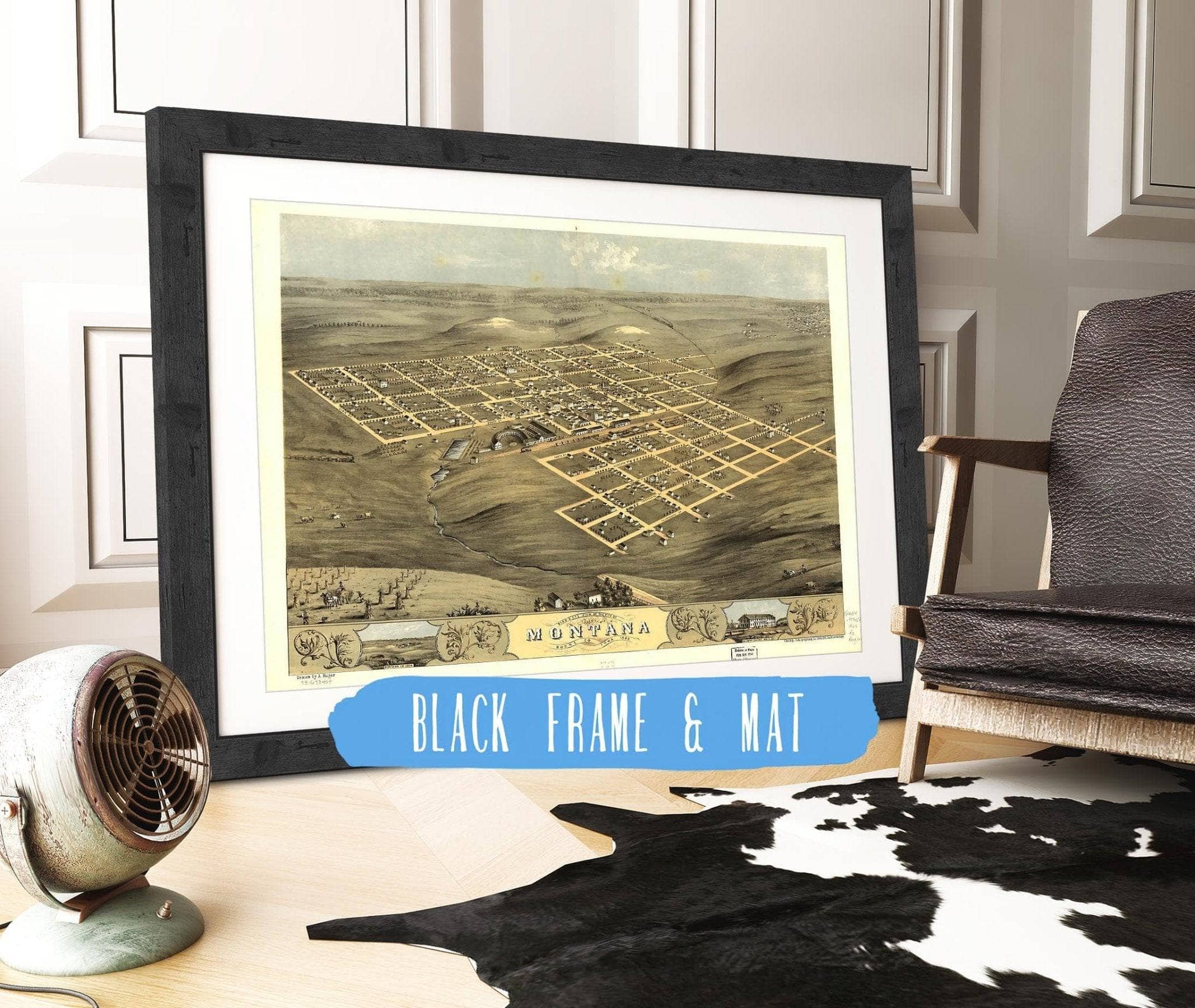 Birds Eye View Of The City Of Montana, Boone Co Iowa 1868 State of Iowa - Image 3