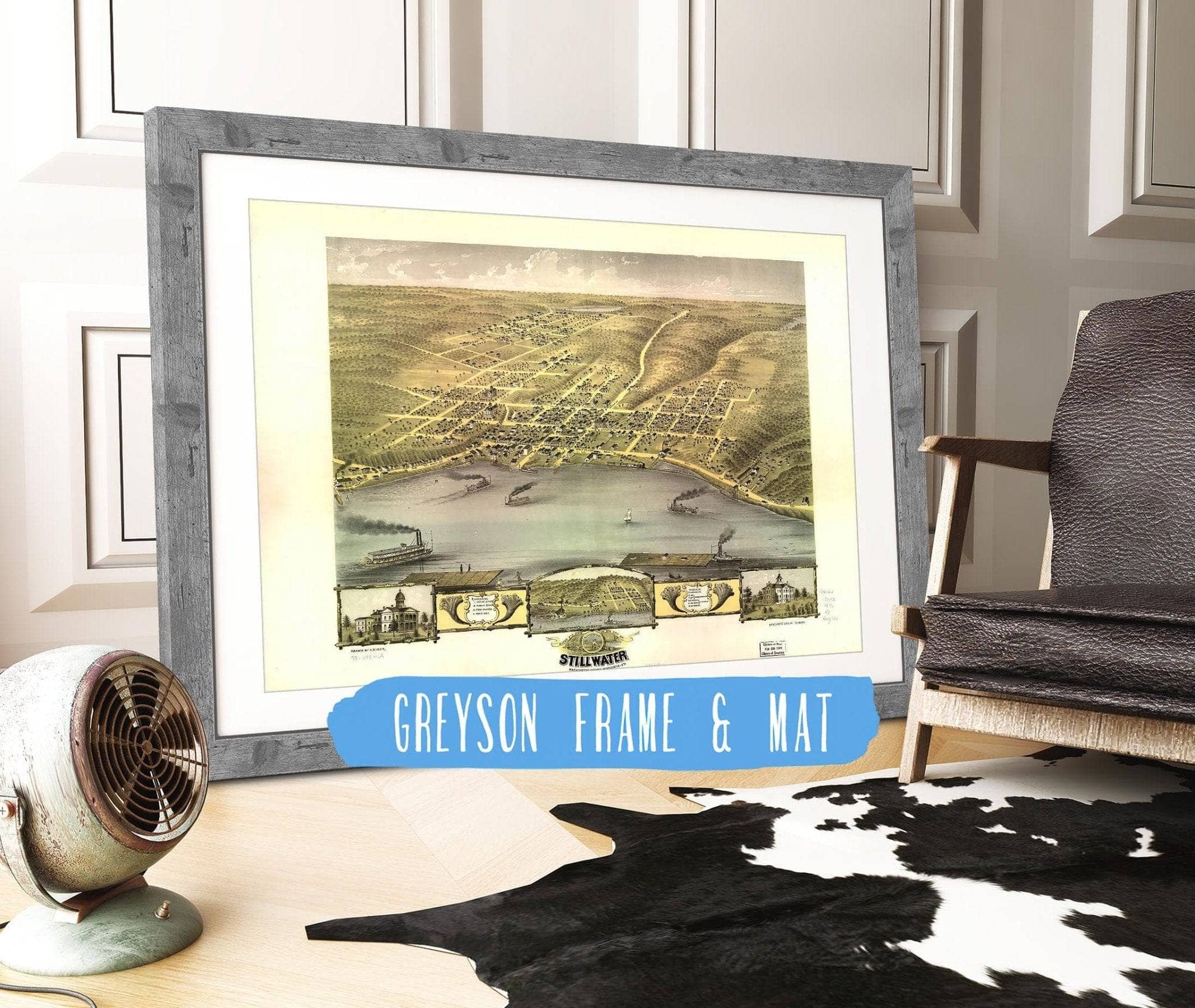 Birds Eye View Of The City Of Stillwater Washington County Minnesota 1870 State of Minnesota - Image 7