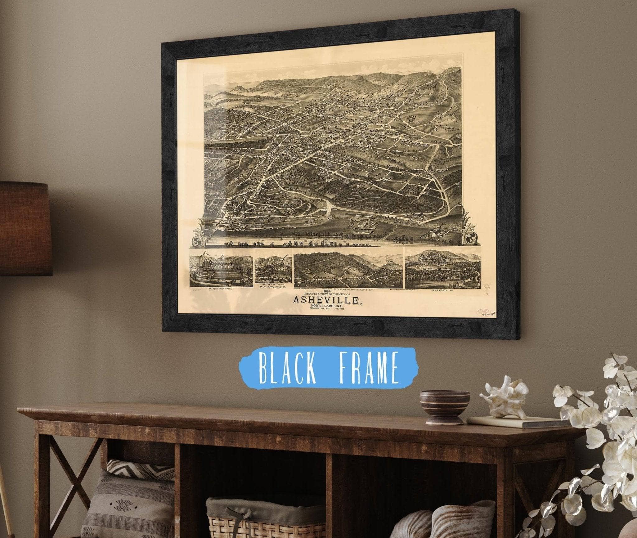 Birds Eye View Of The City Of Wheeling West Virginia 1870 State of West Virginia - Image 2