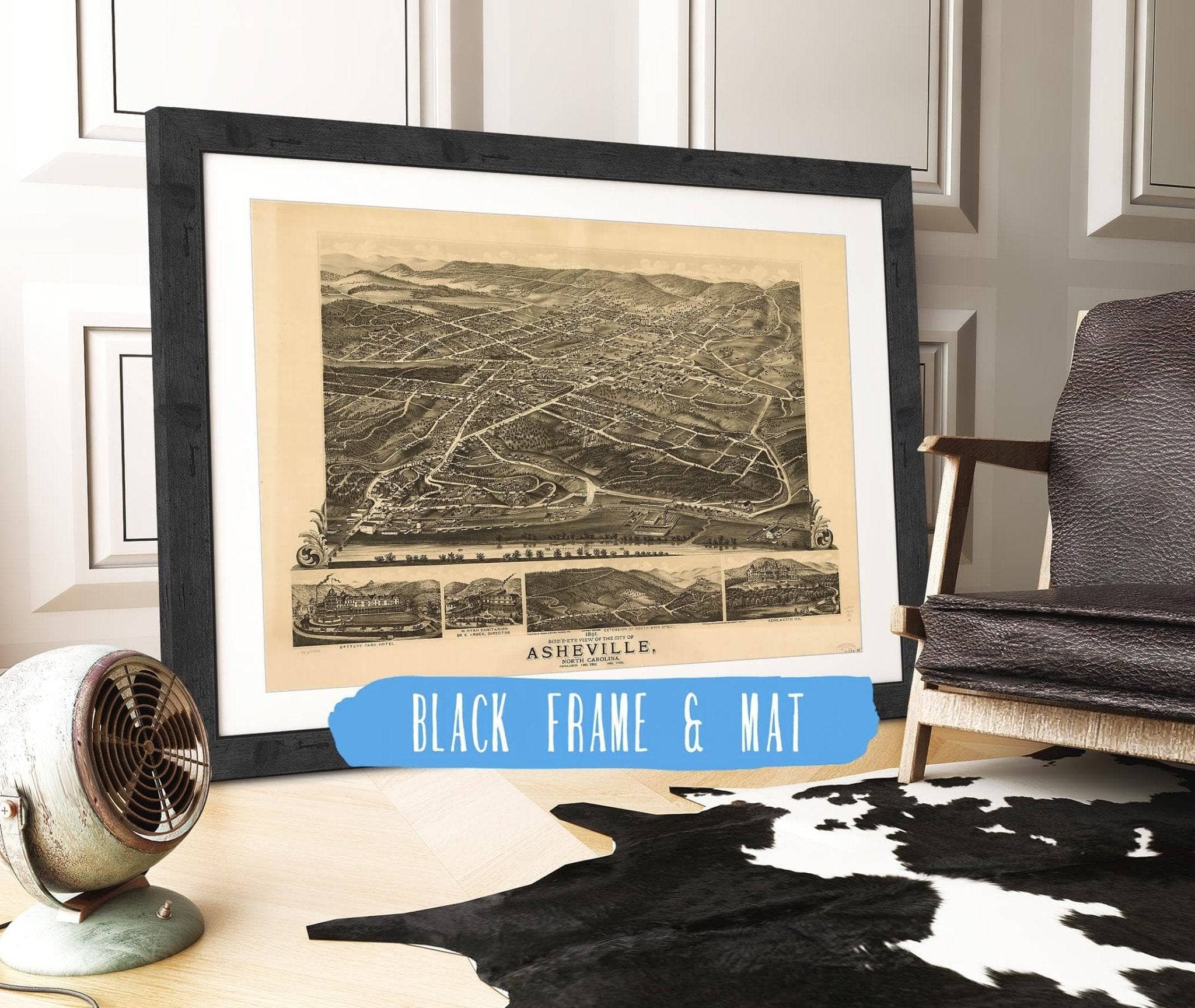 Birds Eye View Of The City Of Wheeling West Virginia 1870 State of West Virginia - Image 3