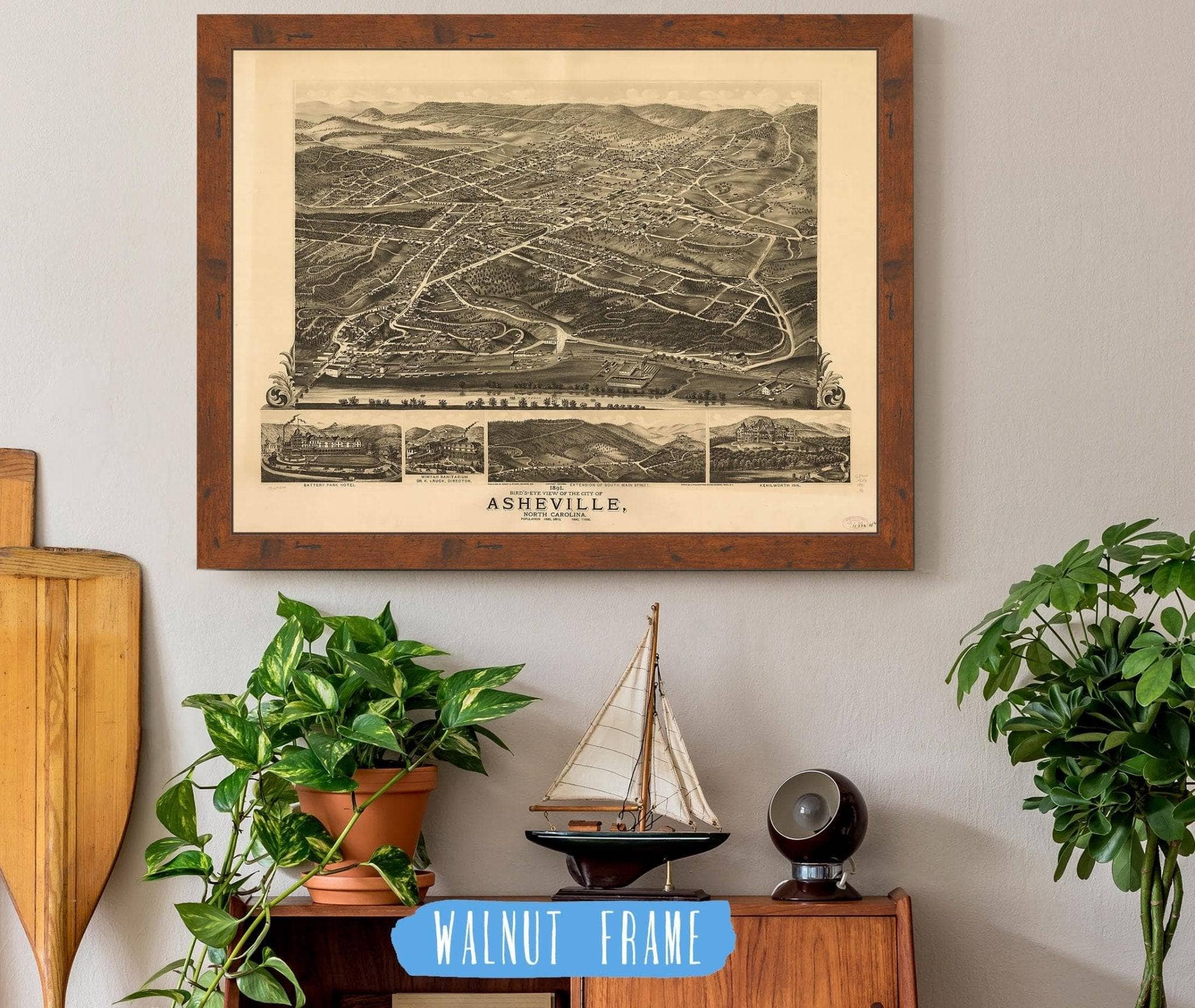 Birds Eye View Of The City Of Wheeling West Virginia 1870 State of West Virginia - Image 4