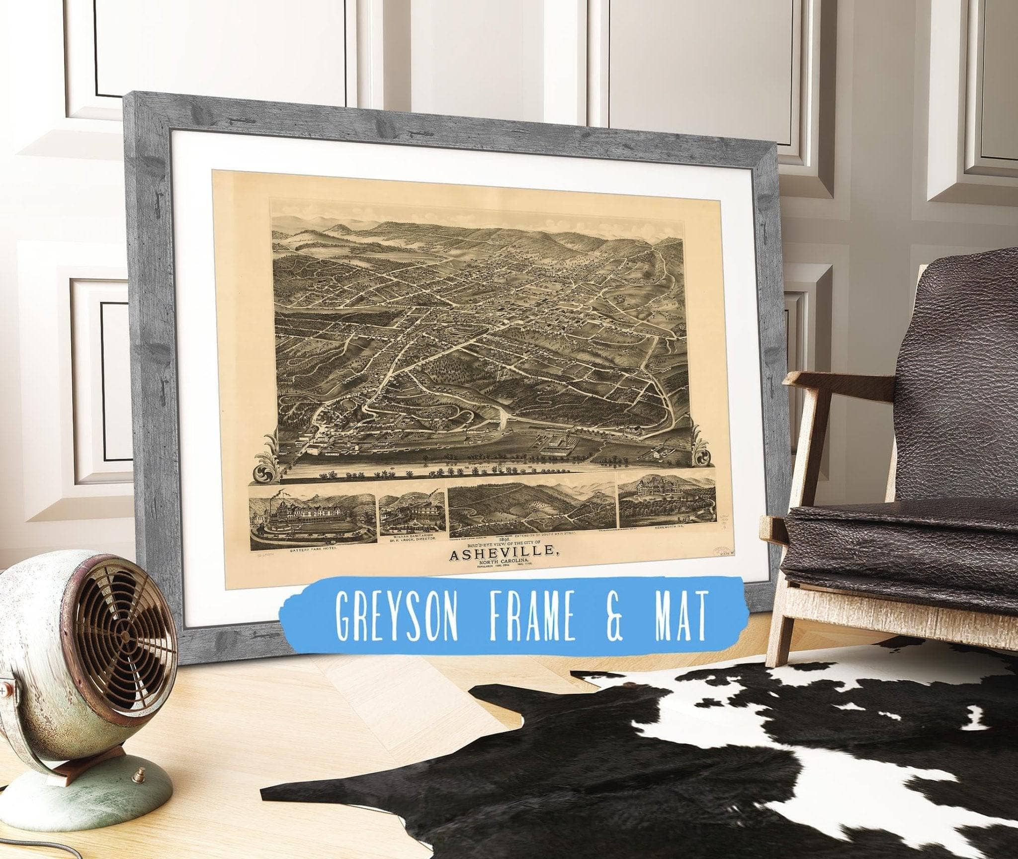 Birds Eye View Of The City Of Wheeling West Virginia 1870 State of West Virginia - Image 7