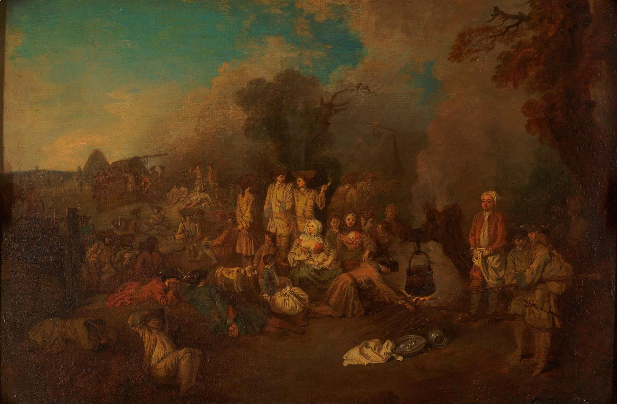 Bivouac by Jean Antoine Watteau - Image 2