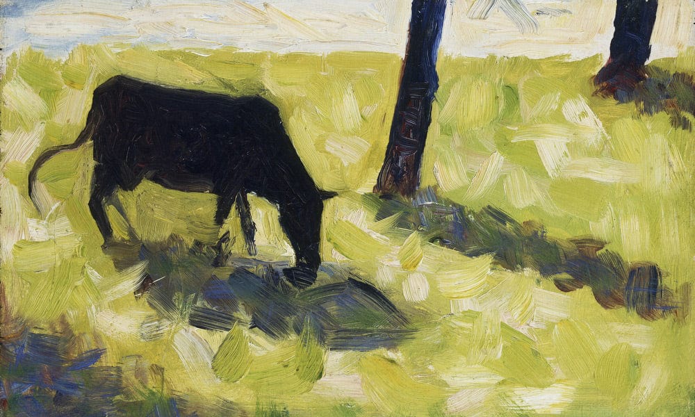Black Cow In A Meadow By Georges Pierre Seurat - Image 7