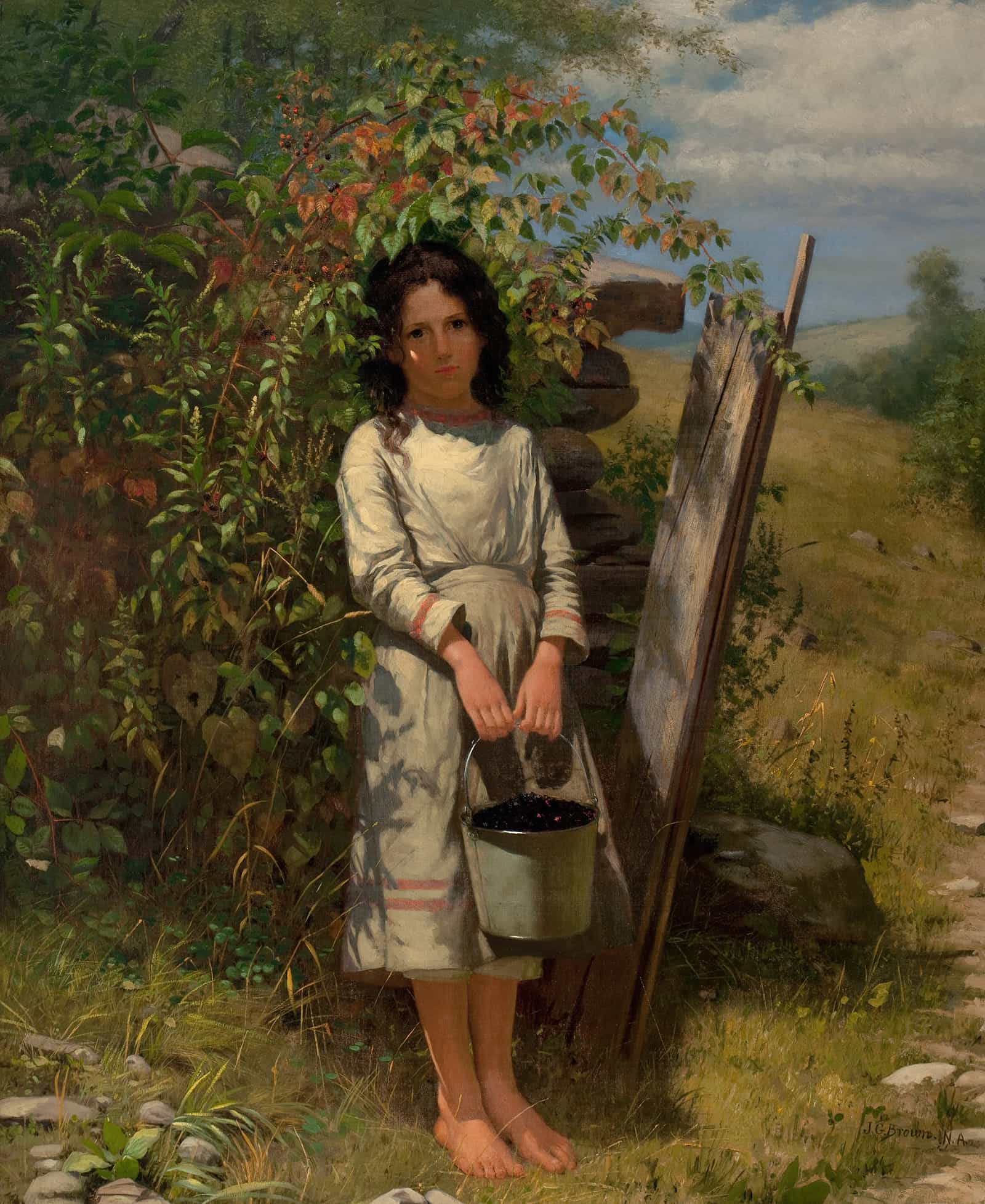 Blackberry Picking by John George Brown - Image 2