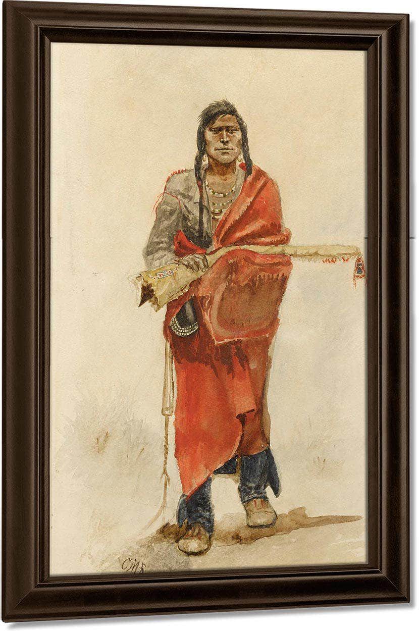 Blackfoot Indian By Charles Marion Russell - Image 5