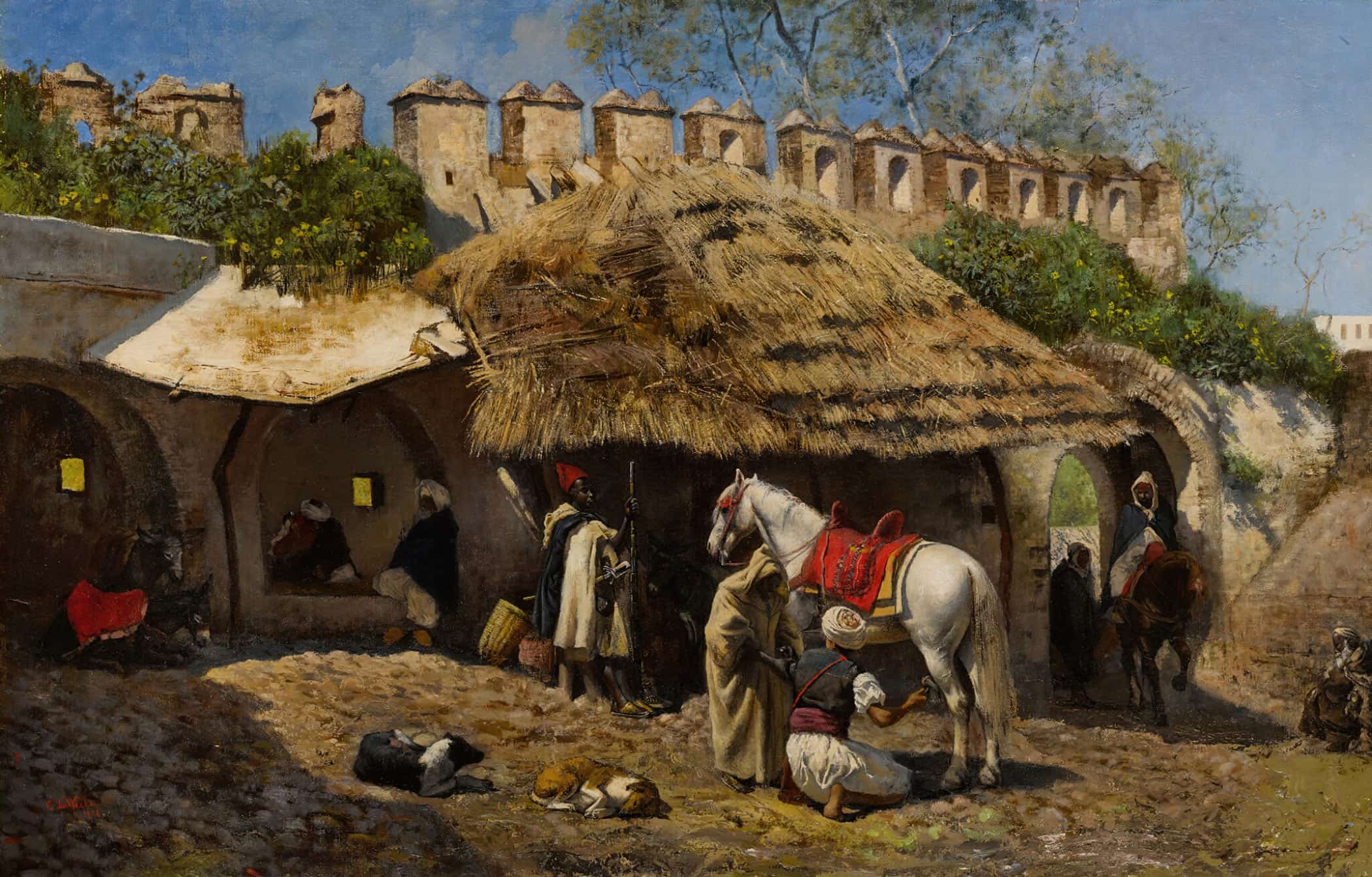 Blacksmiths Shop At Tangiers by Edwin Lord Weeks - Image 2
