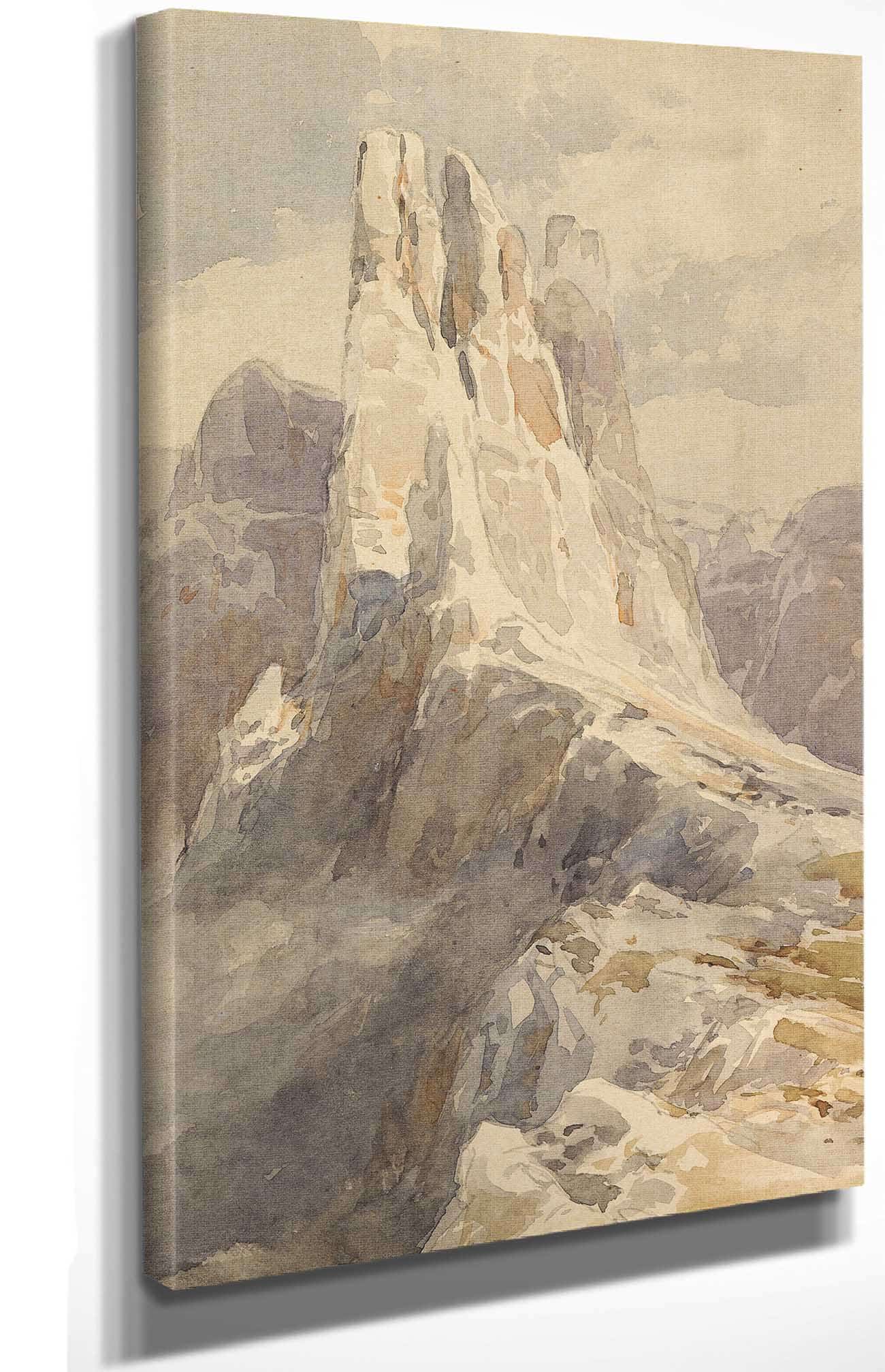 Blick Auf Die Vajolet Turme In Den Dolomiten by Edward Theodore Compton - Image 4