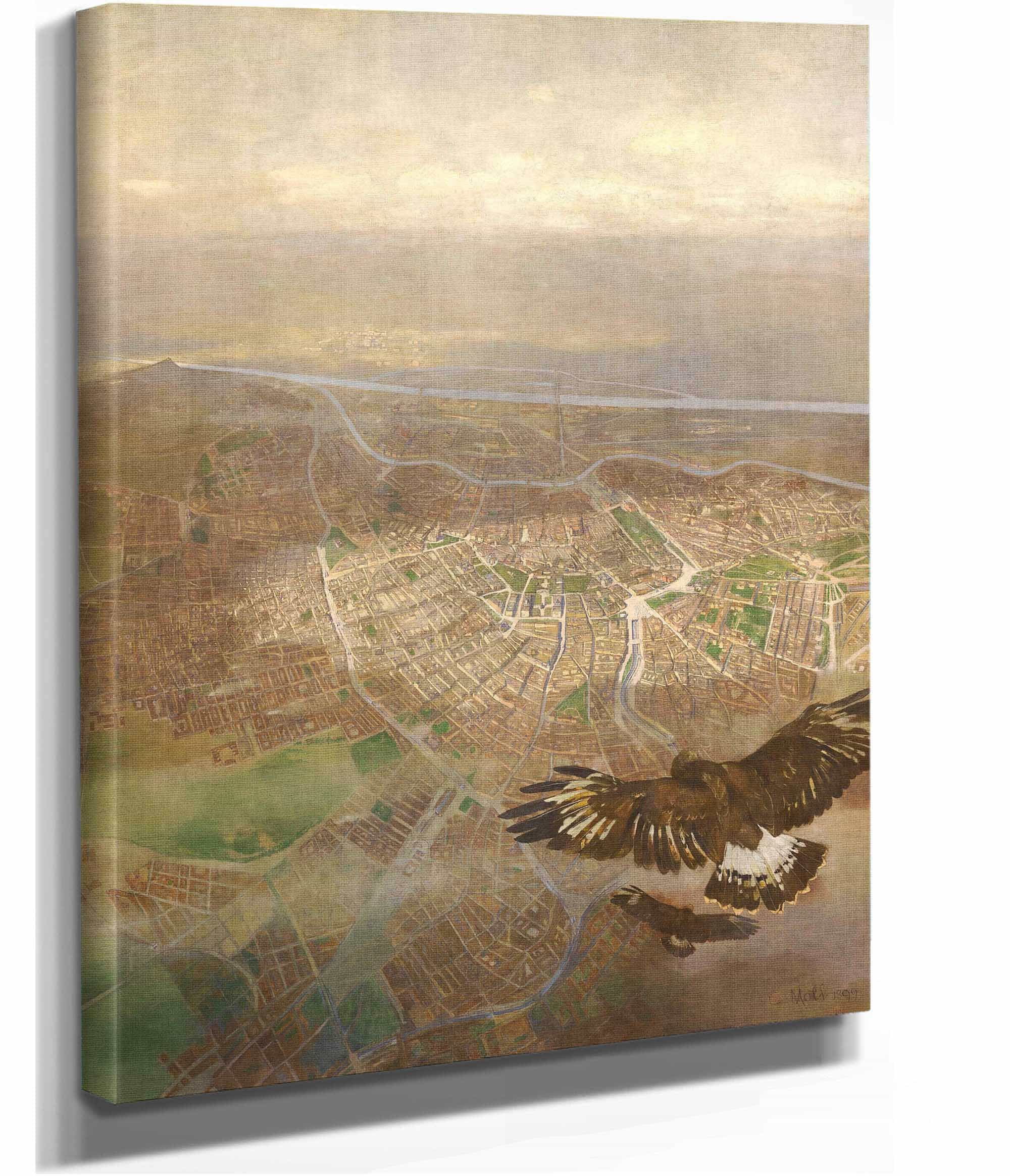 Blick Auf Wien Aus Der Ballonhohe Von M Uber Der Schonbrunner Gloriette by Carl Moll - Image 2