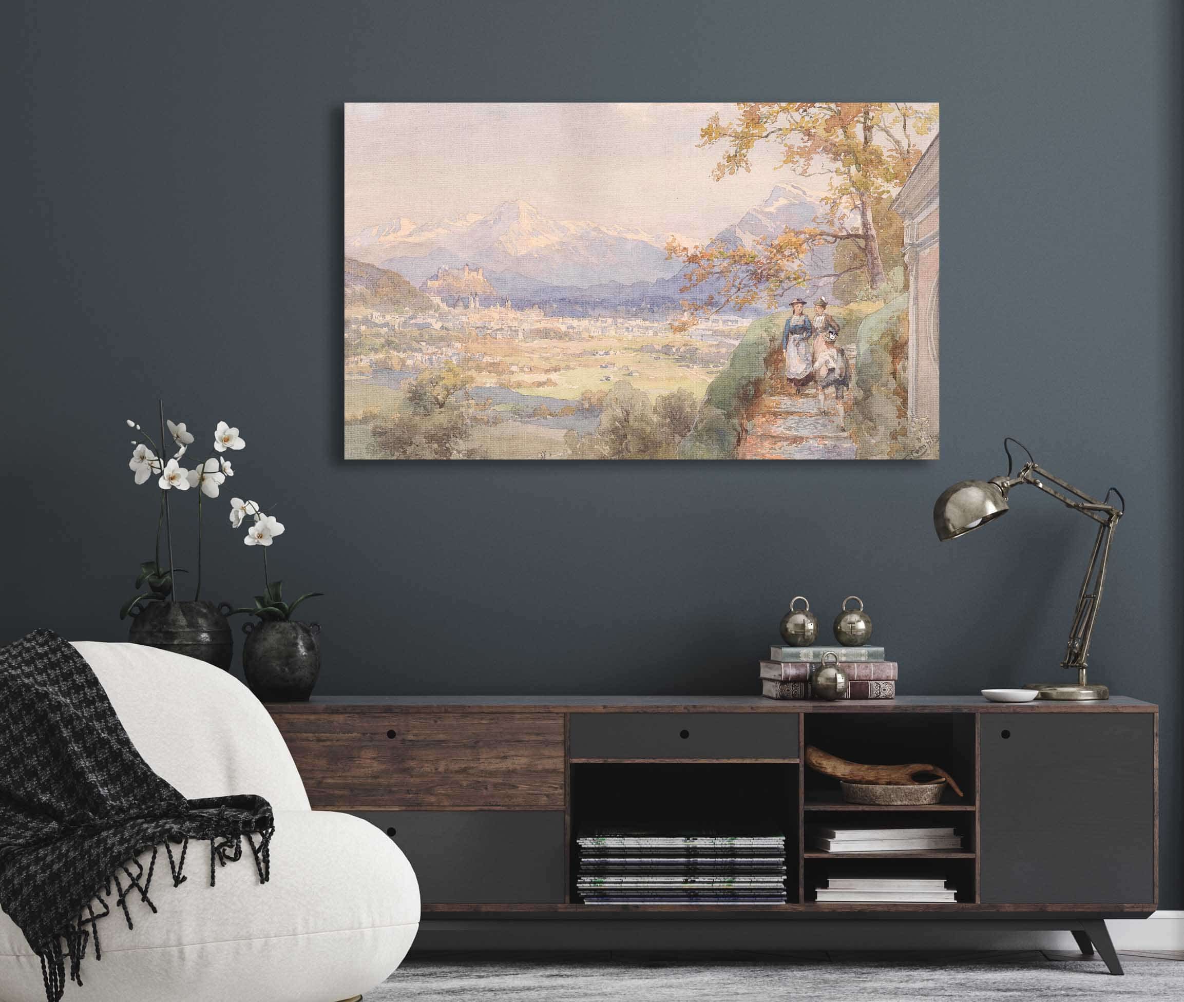 Blick Uber Die Stadt Salzburg by Edward Theodore Compton - Image 5