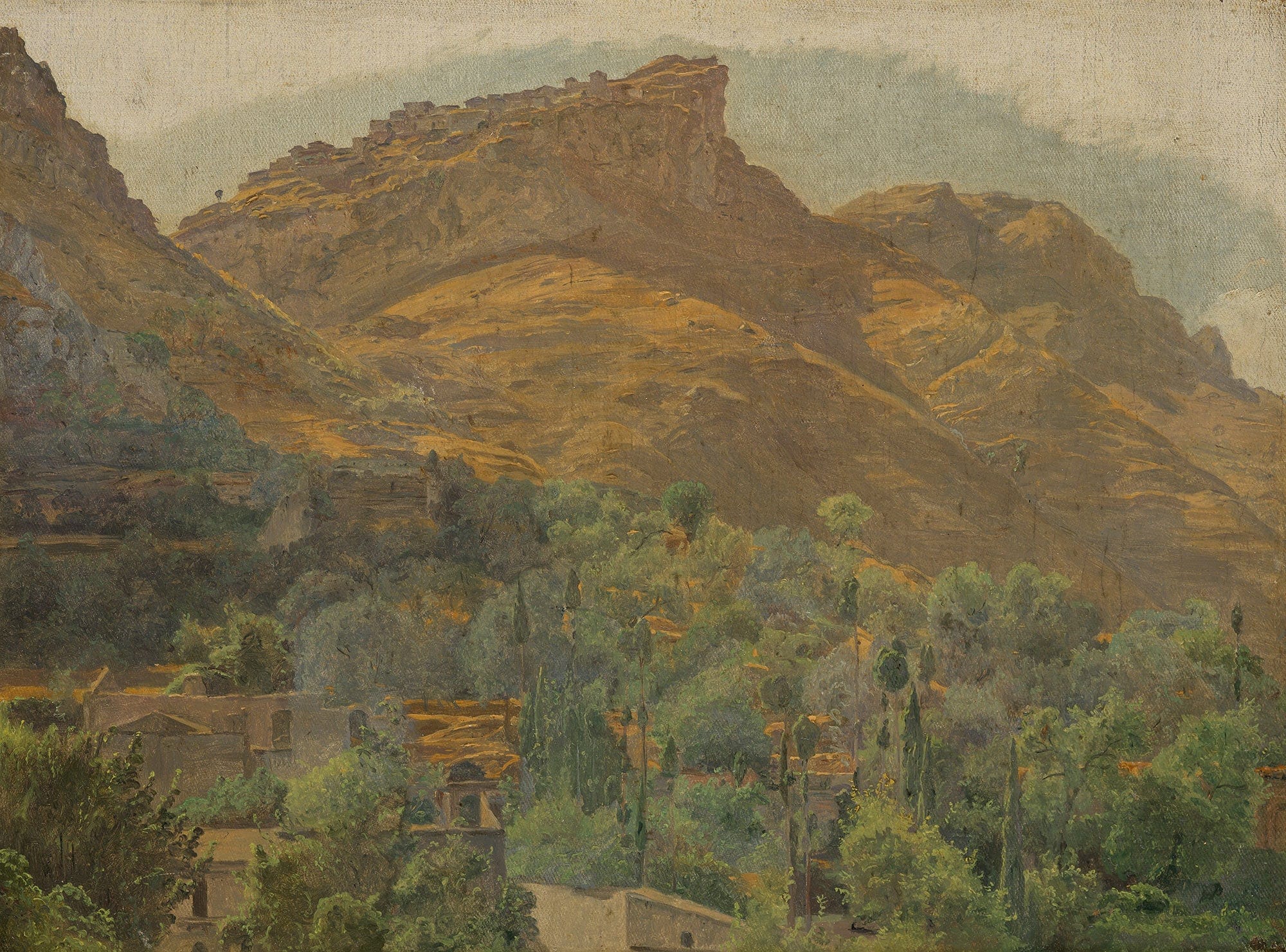 Blick Zur Bergstadt Mola Bei Taormina by Ferdinand Georg Waldmuller - Image 2
