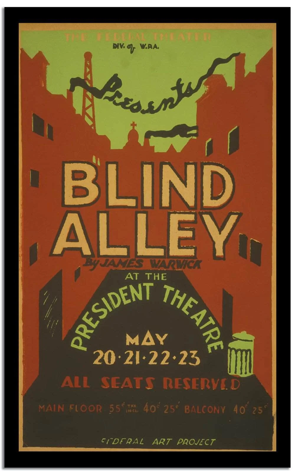 Blind Alley Vintage Poster - Image 2
