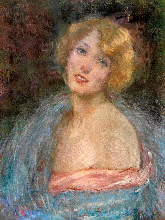 Blonde Girl With Boa By Alice Pike Barney - Image 6