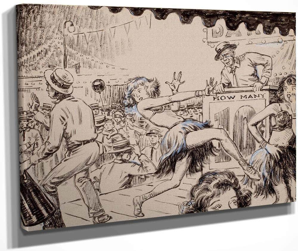 Blue Book Magazine Story Illustration By Monte Crews
