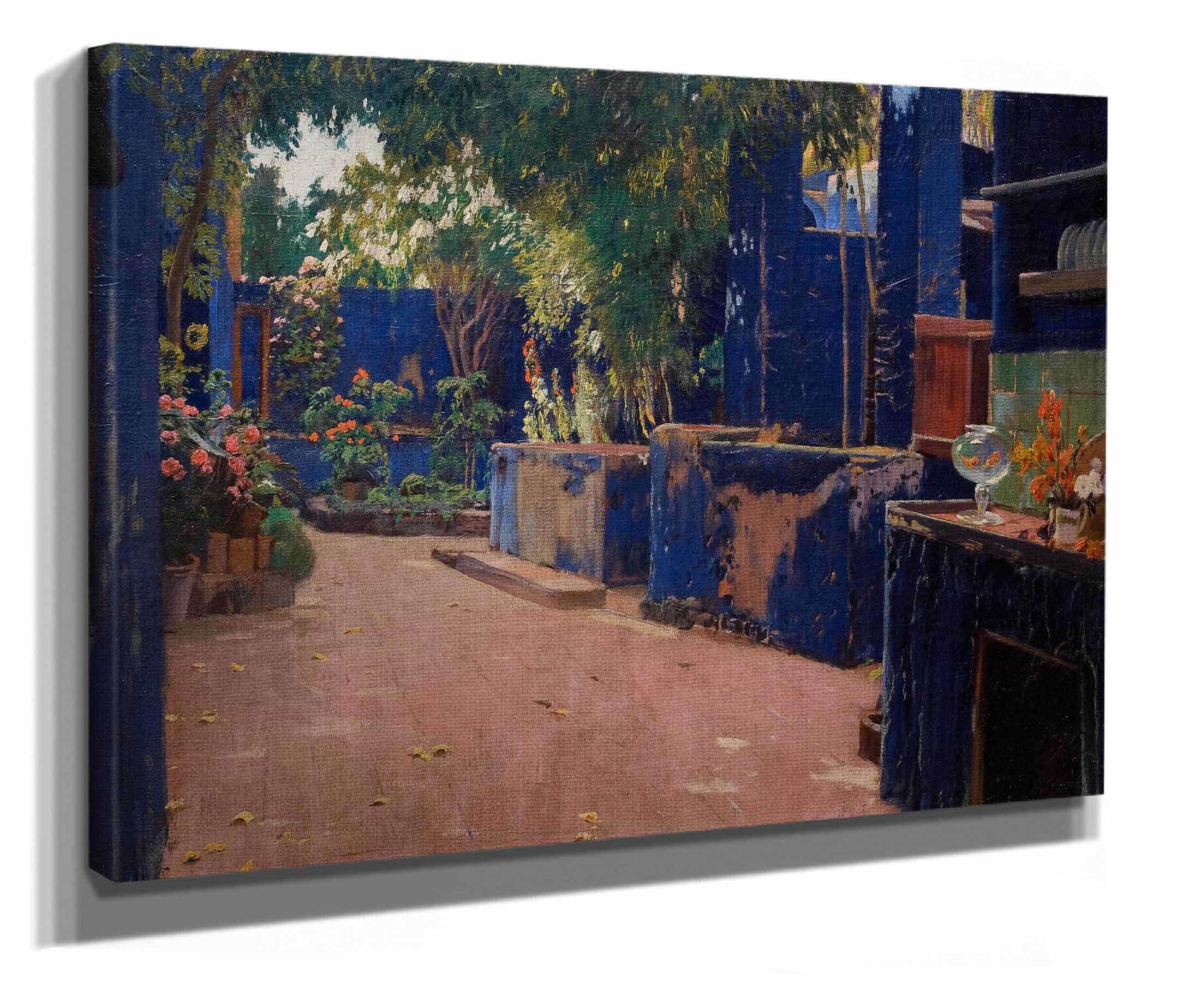 Blue Courtyard Arenys De Munt by Santiago Rusinol - Image 2