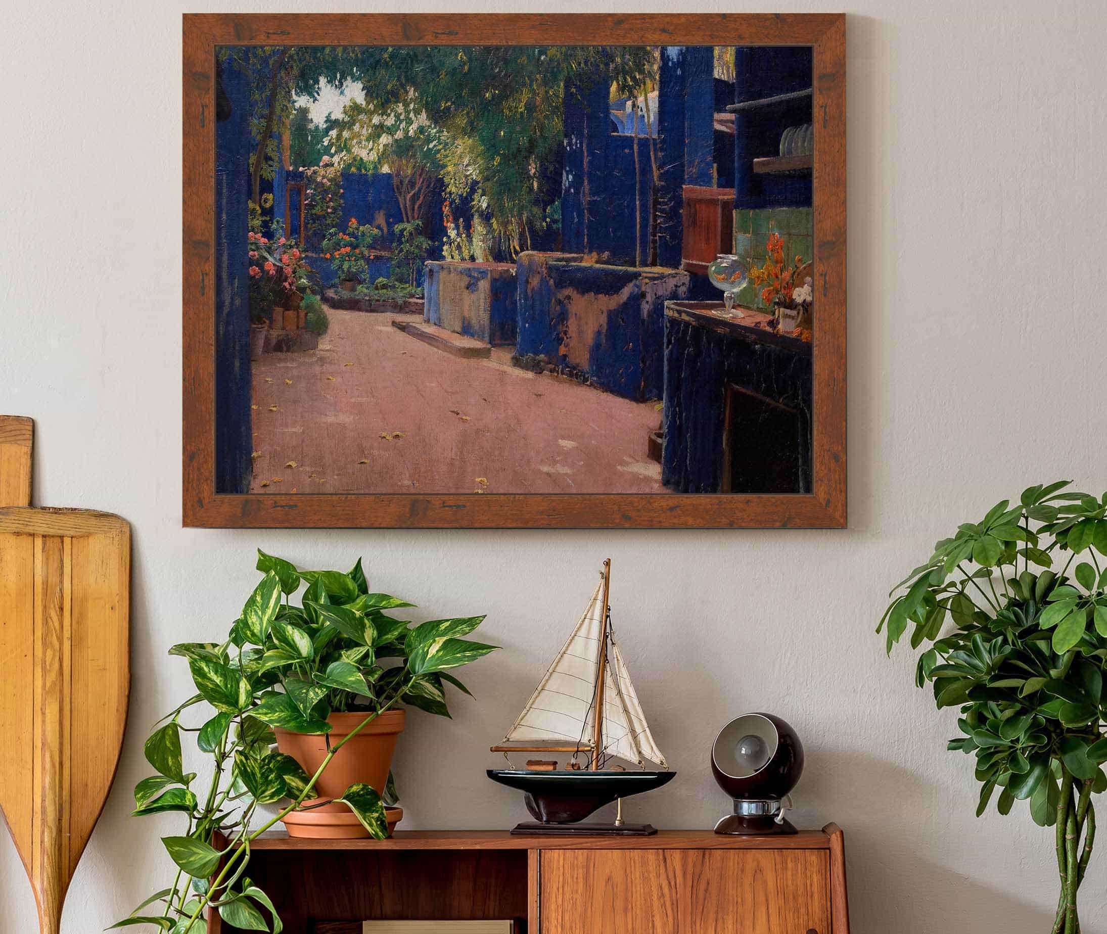 Blue Courtyard Arenys De Munt by Santiago Rusinol - Image 3