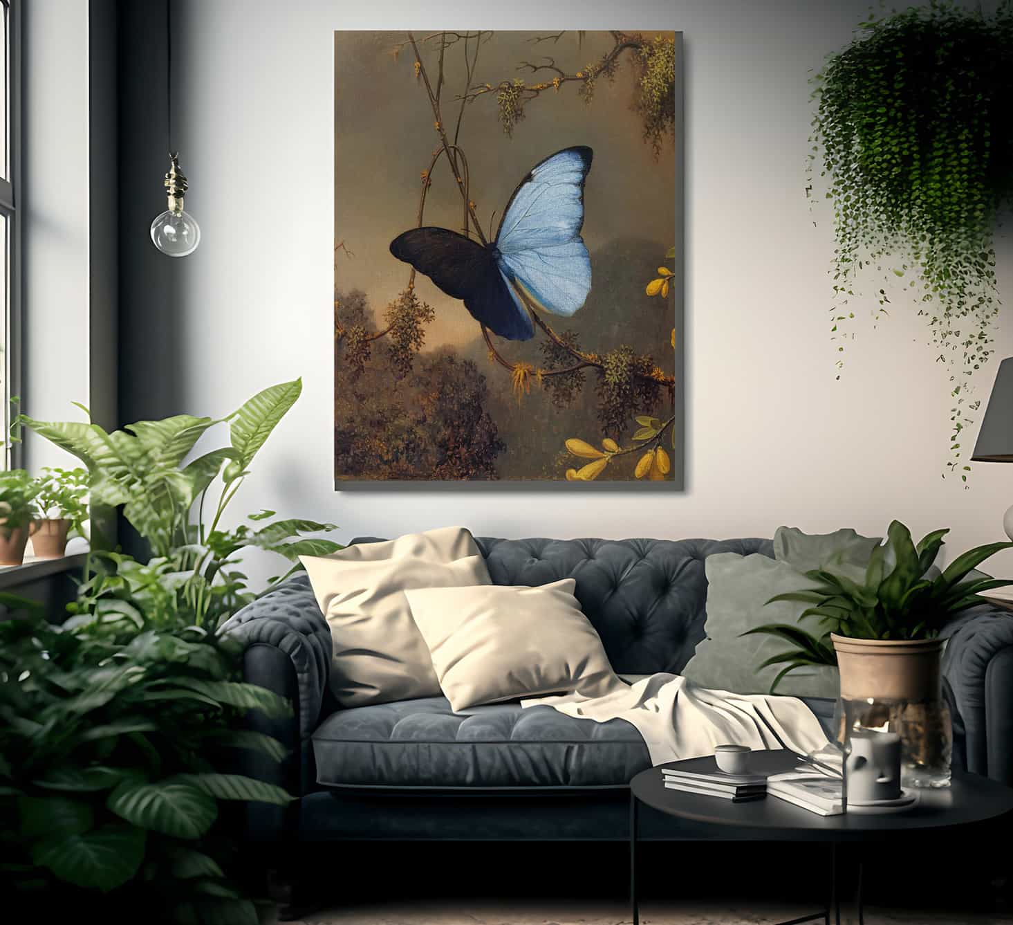 Blue Morpho Butterfly By Martin Johnson Heade - Image 2