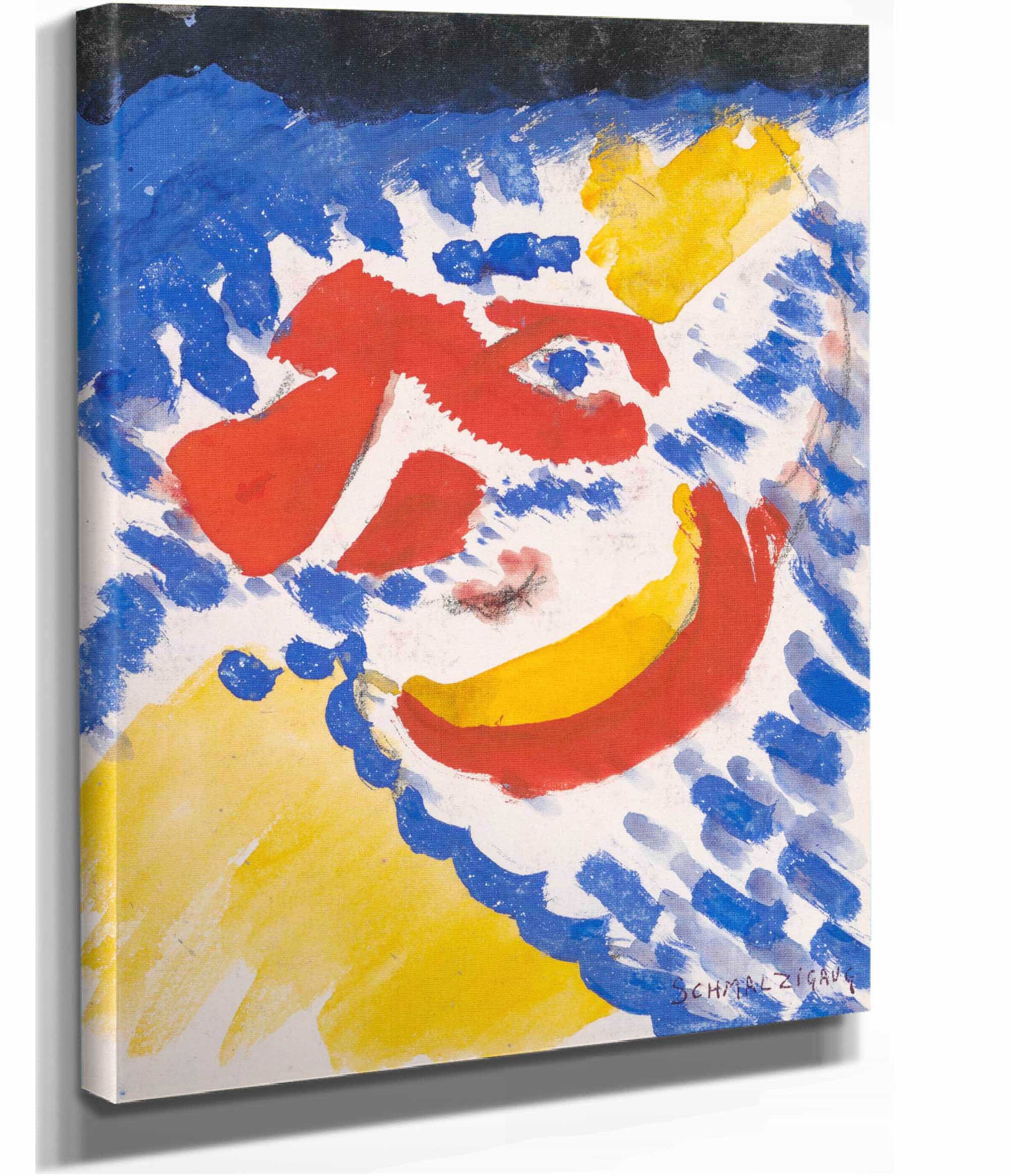 Blue Red And Yellow Figures by Jules Schmalzigaug - Image 2