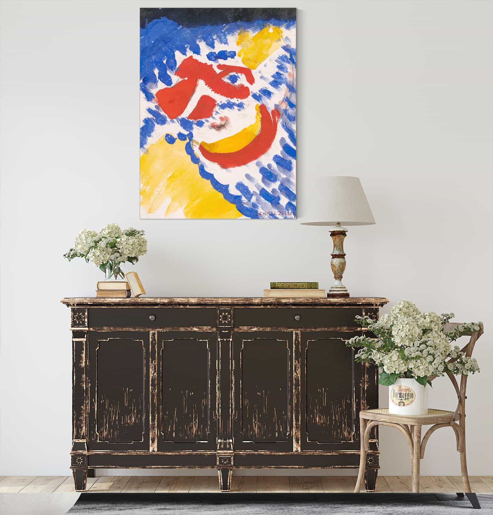 Blue Red And Yellow Figures by Jules Schmalzigaug - Image 4