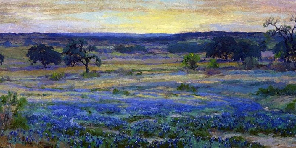 Bluebonnets At Dusk By Julian Robert Onderdonk - Image 2
