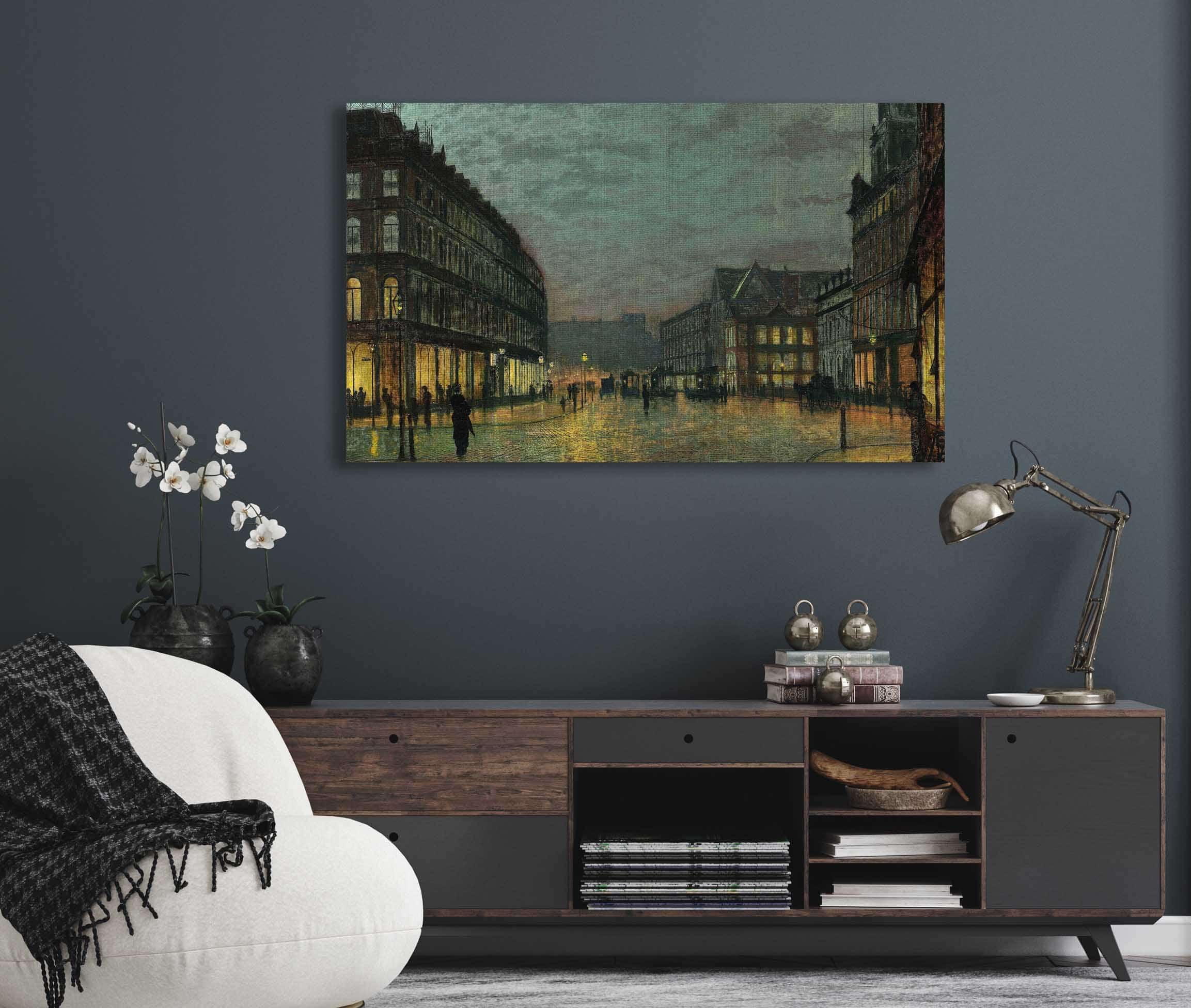 Boar Lane Leeds By Lamplight by John Atkinson Grimshaw - Image 5