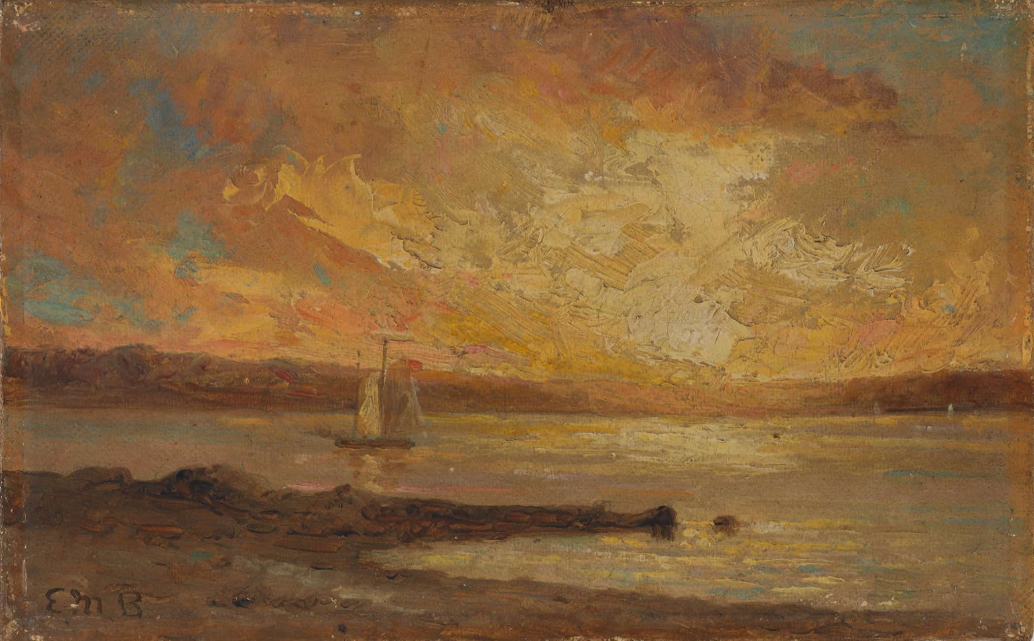Boat On Sea by Edward Mitchell Bannister - Image 2