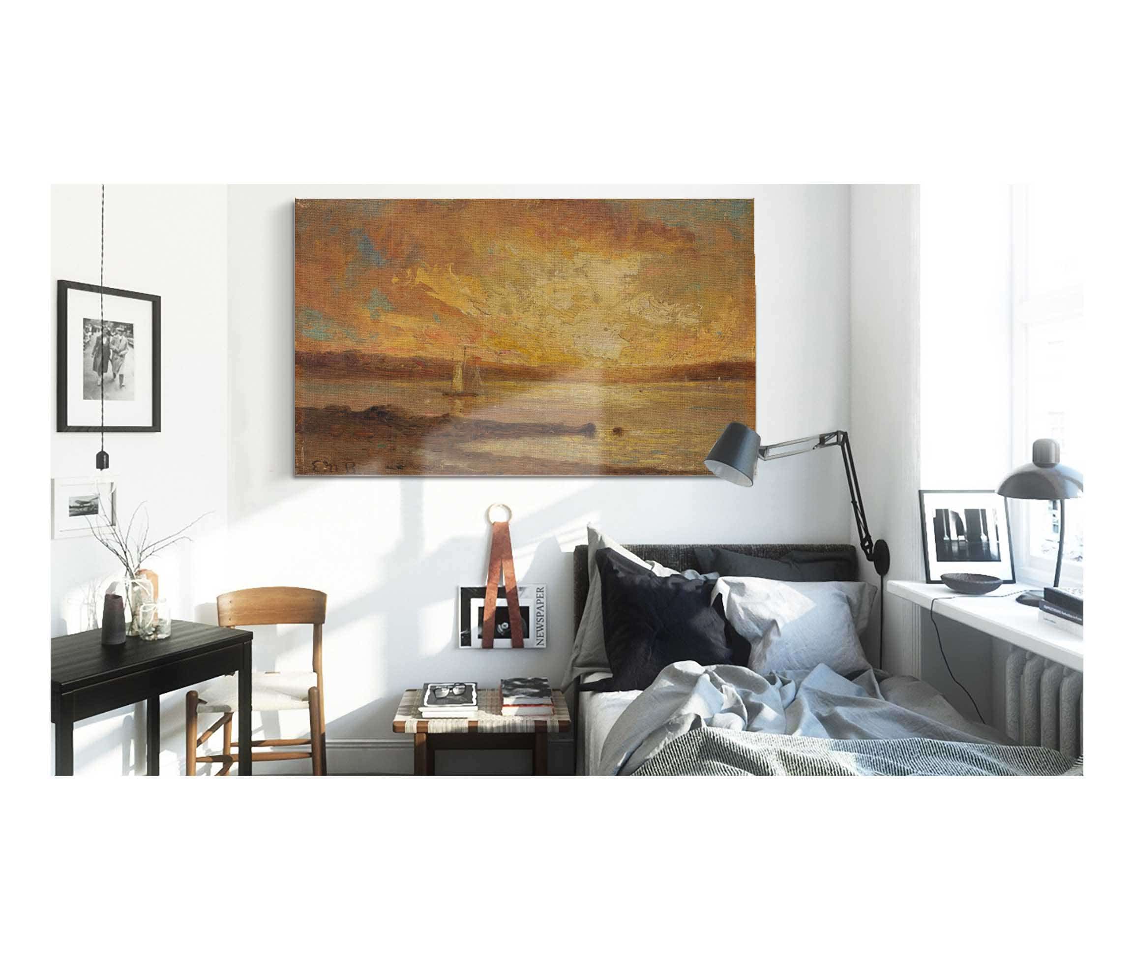 Boat On Sea by Edward Mitchell Bannister - Image 3