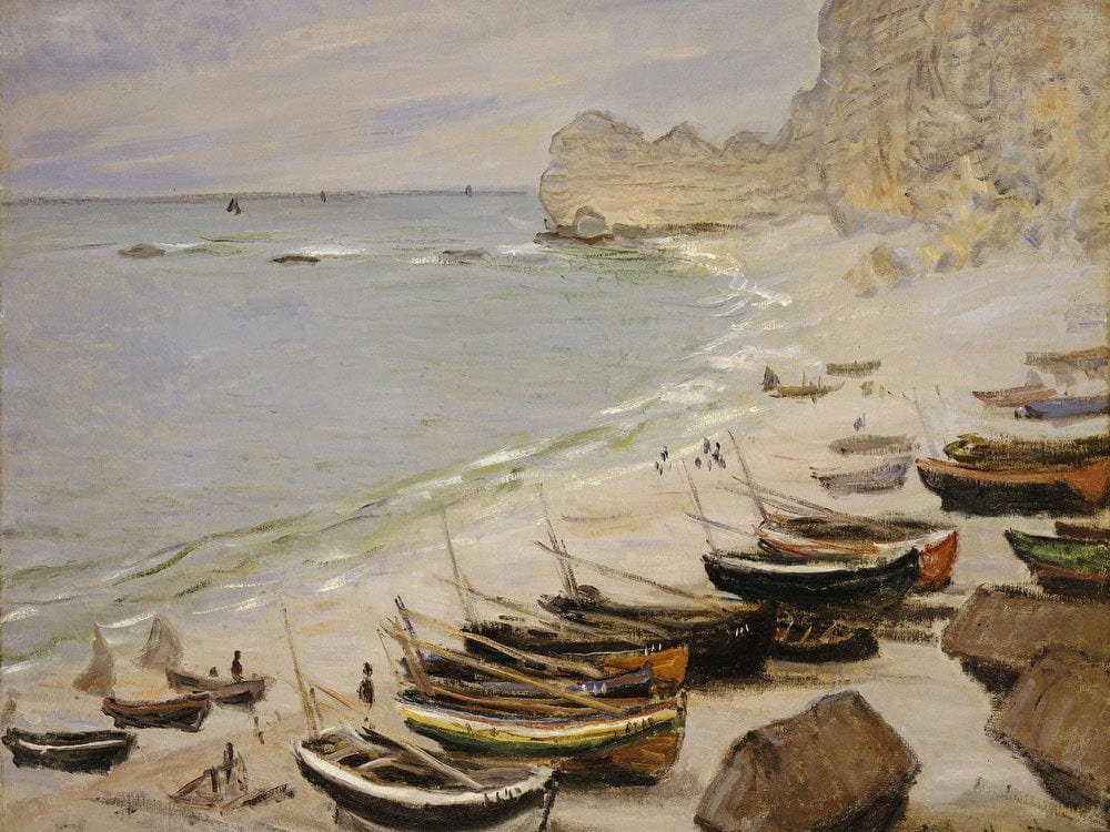 Boat On The Beach At Etretat By Claude Monet - Image 7