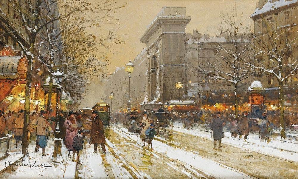Bonne Nouvelle Boulevard In Paris Near St Martins Door By Eugene Galien Laloue - Image 5