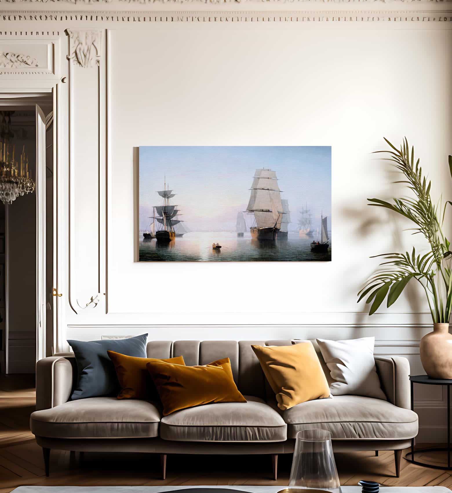 Boston Harbor Sunset By Fitz Henry Lane - Image 3