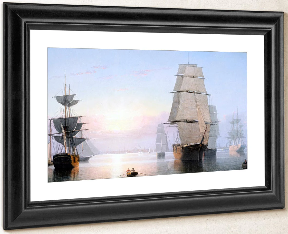 Boston Harbor Sunset By Fitz Henry Lane - Image 4