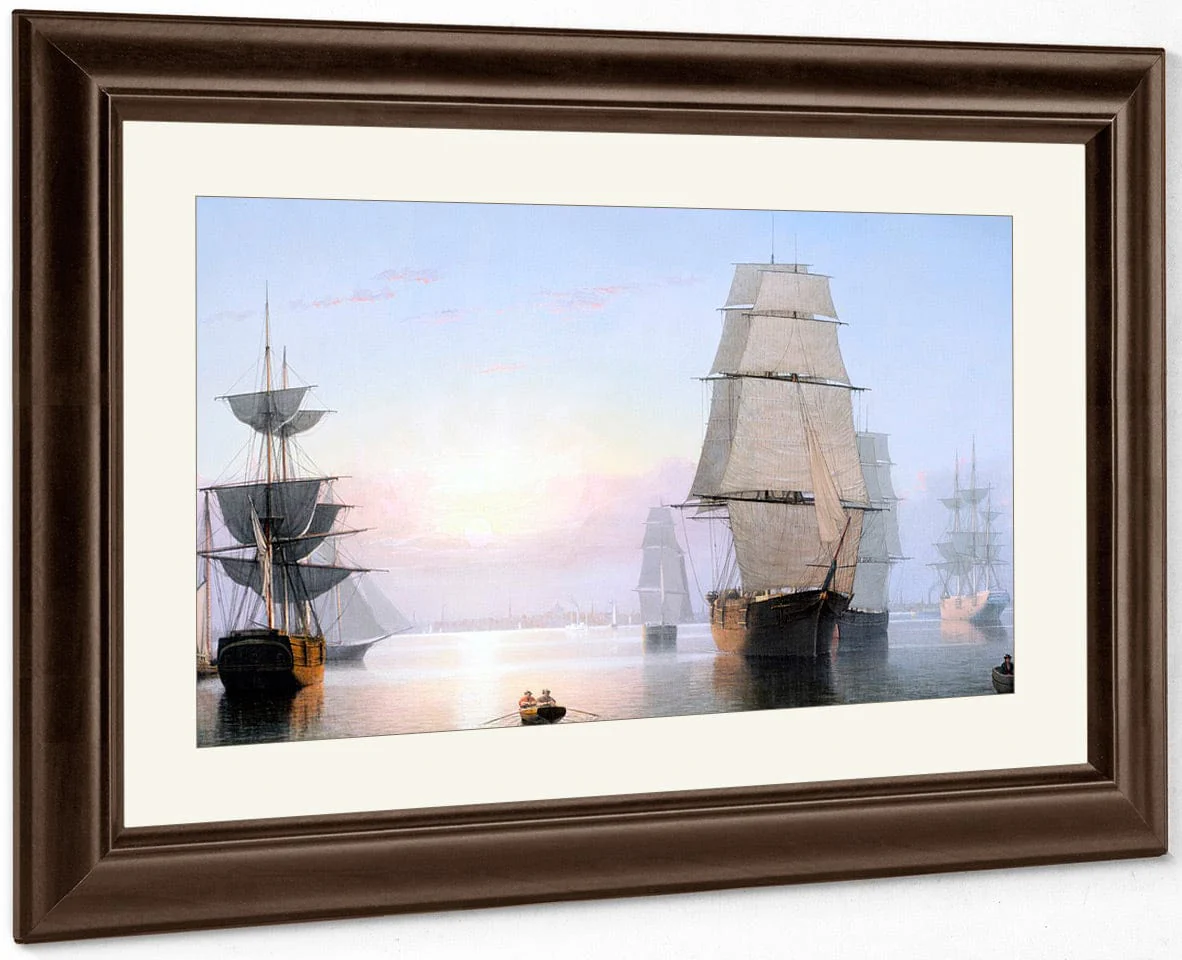 Boston Harbor Sunset By Fitz Henry Lane - Image 5
