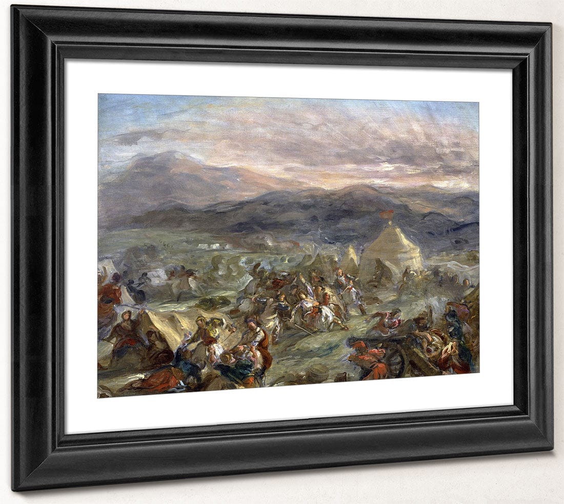 Botzaris Surprises The Turkish Camp And Falls Fatally Wounded By Ferdinand Victor Eugene Delacroix - Image 4
