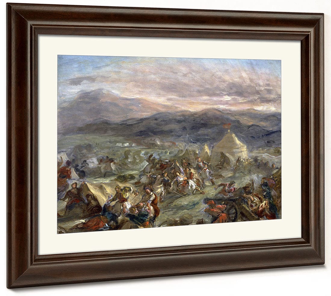 Botzaris Surprises The Turkish Camp And Falls Fatally Wounded By Ferdinand Victor Eugene Delacroix - Image 5