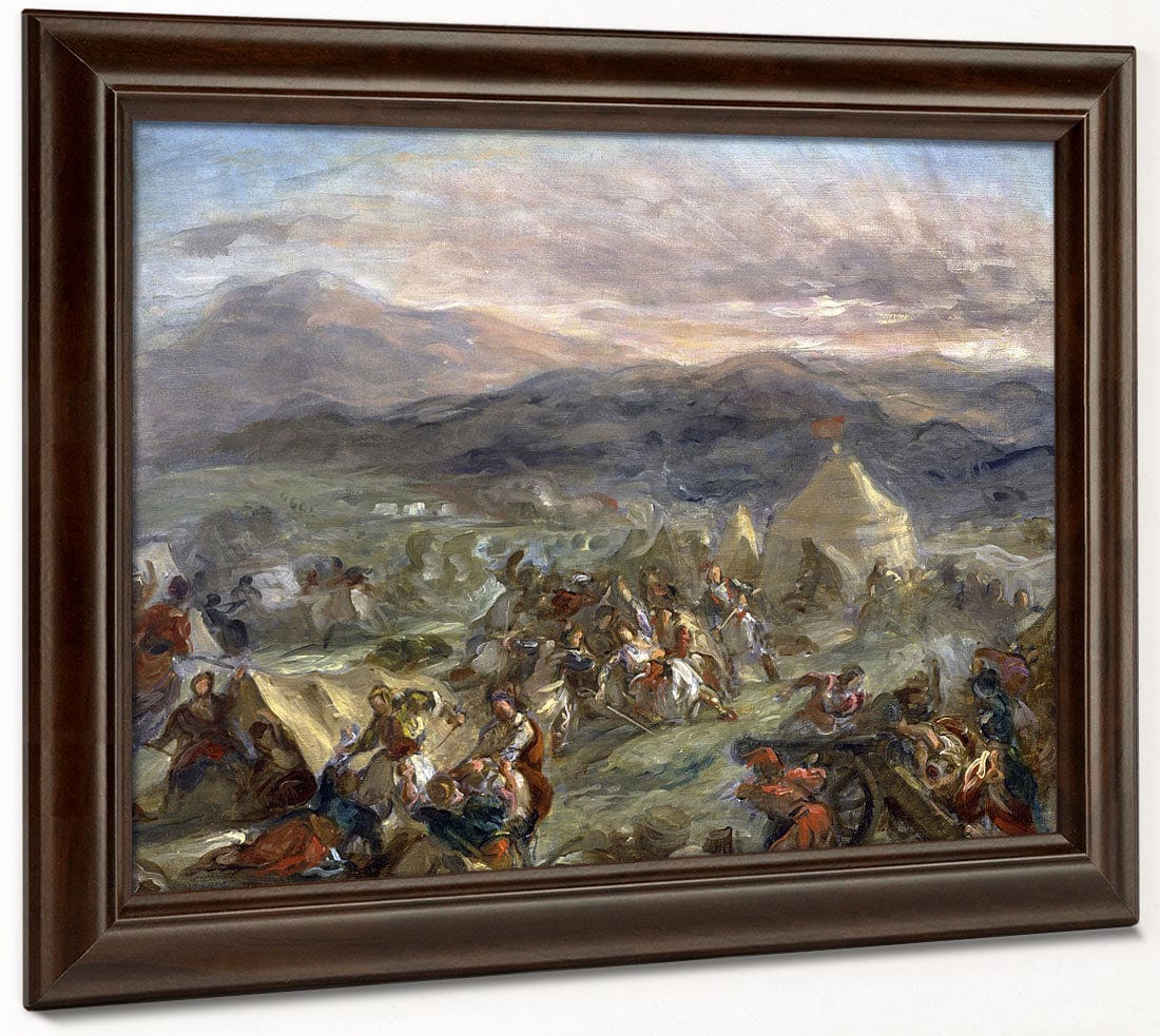 Botzaris Surprises The Turkish Camp And Falls Fatally Wounded By Ferdinand Victor Eugene Delacroix - Image 6