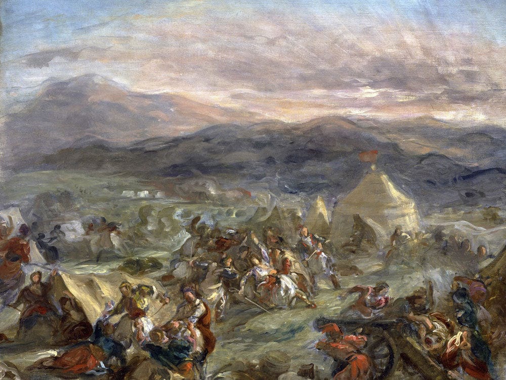 Botzaris Surprises The Turkish Camp And Falls Fatally Wounded By Ferdinand Victor Eugene Delacroix - Image 7