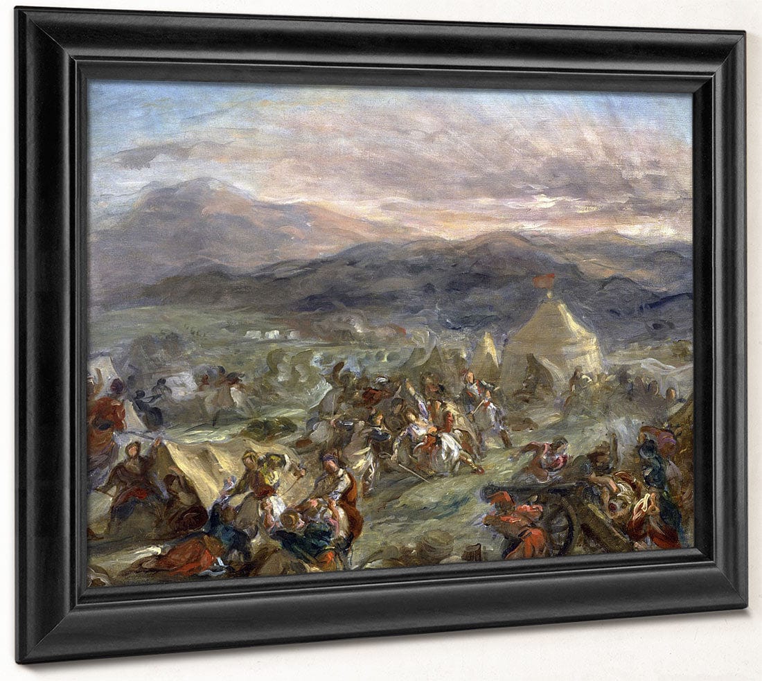 Botzaris Surprises The Turkish Camp And Falls Fatally Wounded By Ferdinand Victor Eugene Delacroix - Image 8