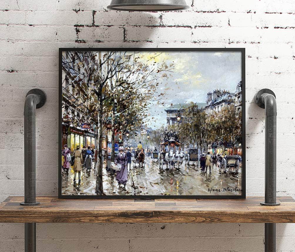 Boulevard De La Madeleine Painting Antoine Blanchard Canvas Art - Image 4