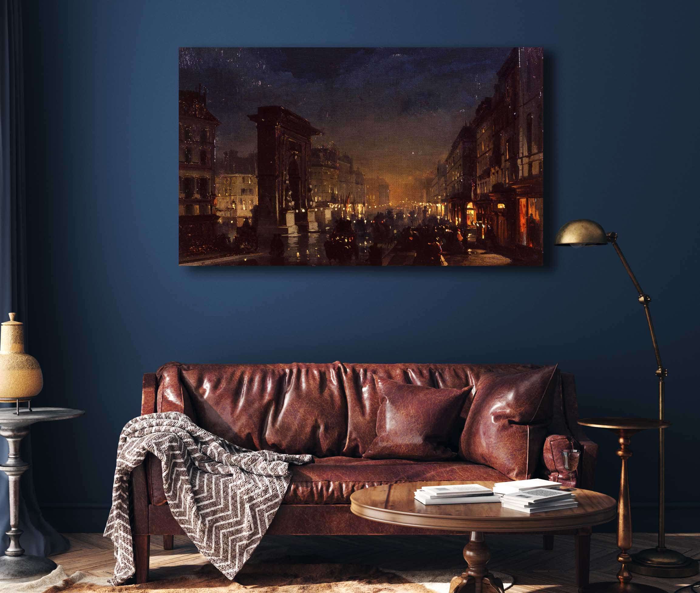 Boulevard Et Porte Saint Denis Olio Su Cartoncino Intelato by Ippolito Caffi - Image 4