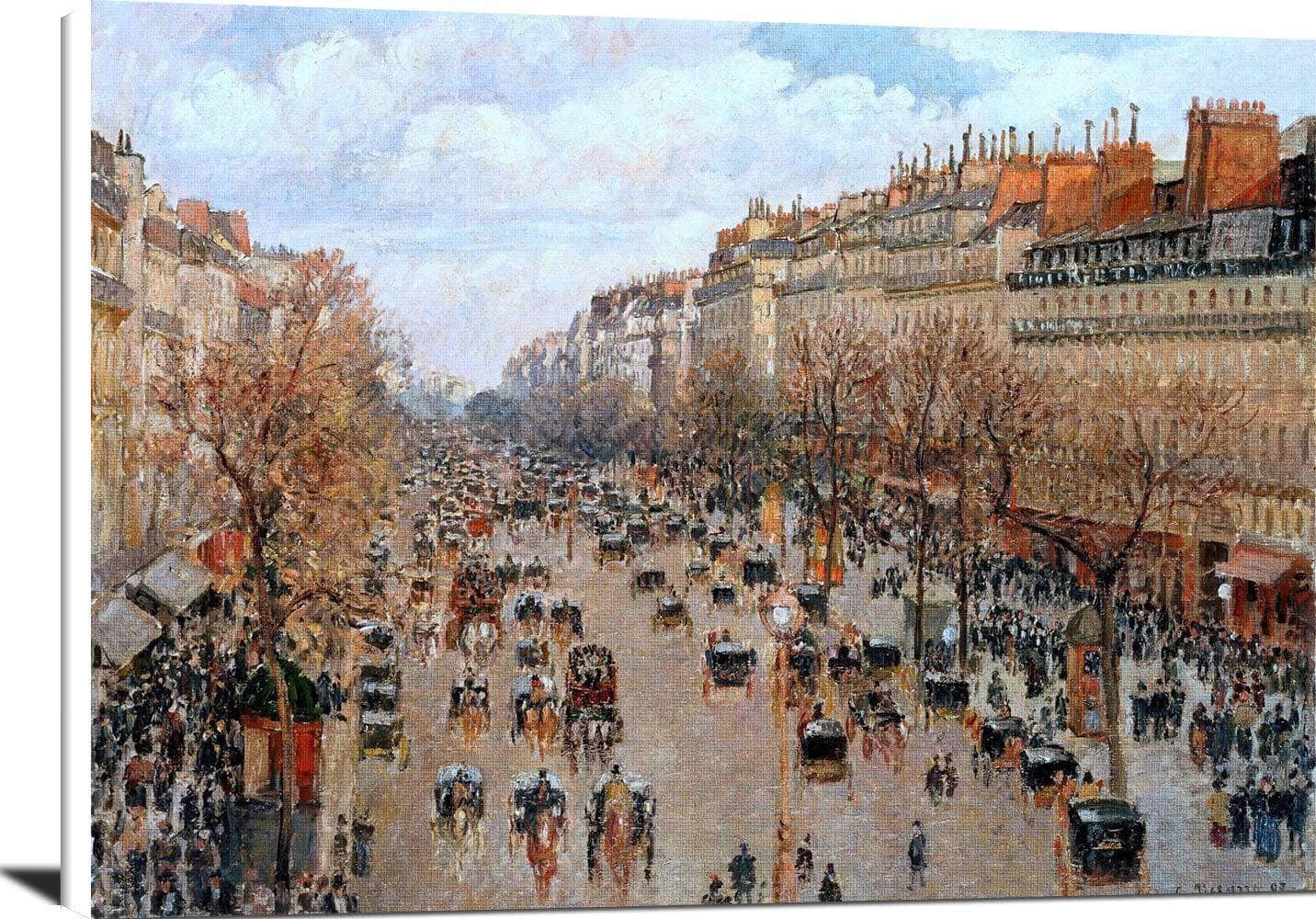 Boulevard Montmarte Painting Camille Pissarro Canvas Art