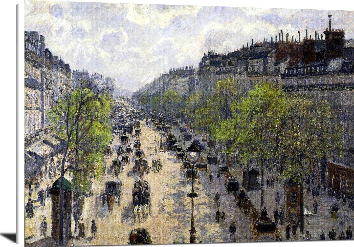 Boulevard Montmartre, Spring Painting Camille Pissarro Canvas Art