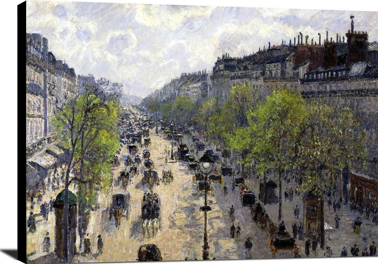 Boulevard Montmartre, Spring Painting Camille Pissarro Canvas Art - Image 2