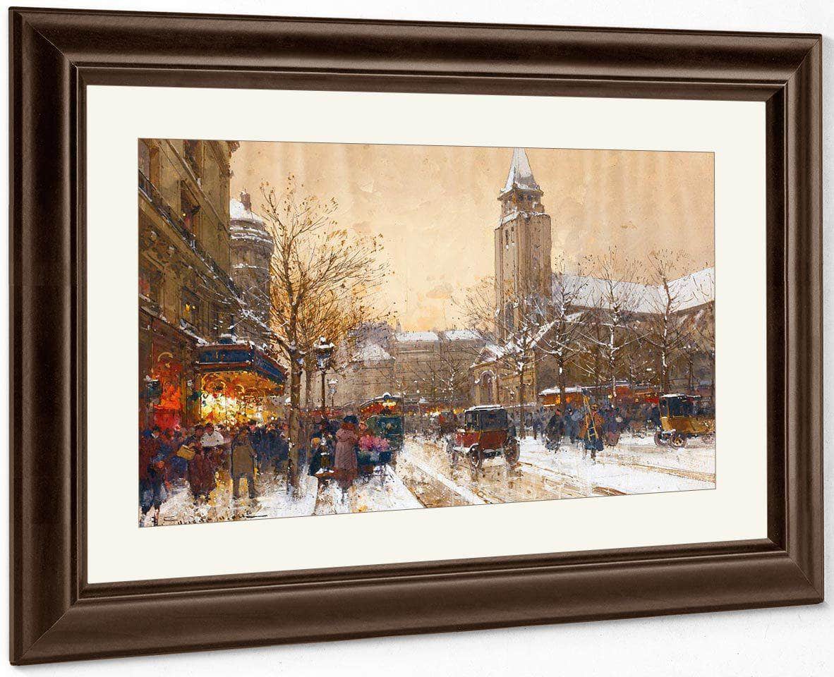 Boulevard Saint Germain Paris By Eugene Galien Laloue - Image 3