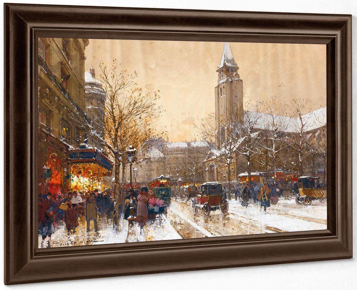 Boulevard Saint Germain Paris By Eugene Galien Laloue - Image 4