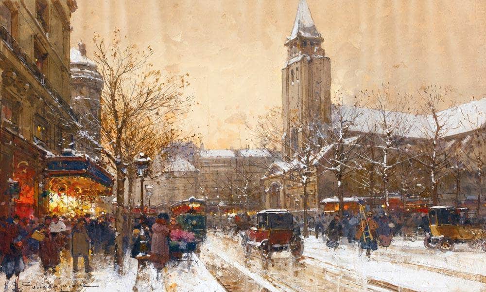 Boulevard Saint Germain Paris By Eugene Galien Laloue - Image 5