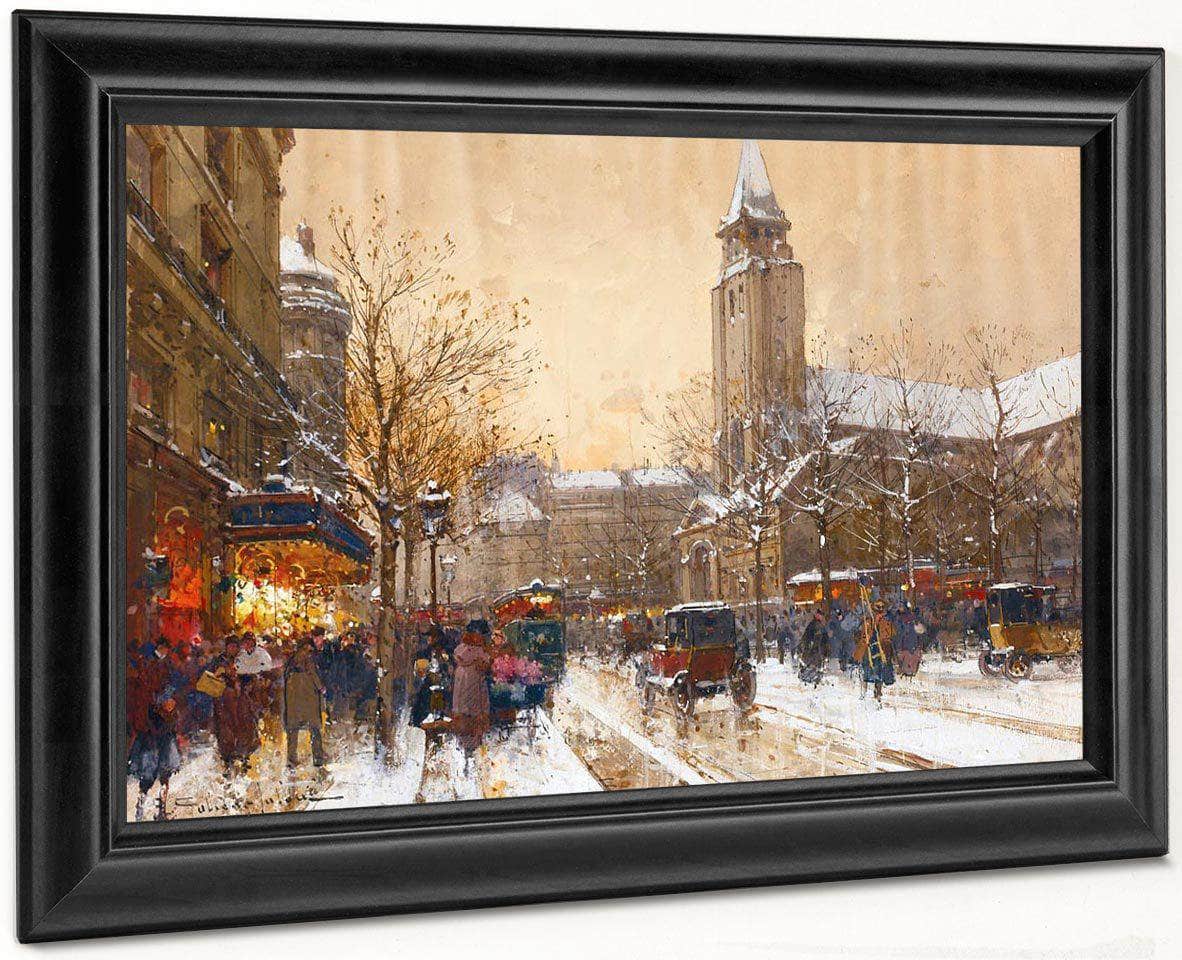 Boulevard Saint Germain Paris By Eugene Galien Laloue - Image 6